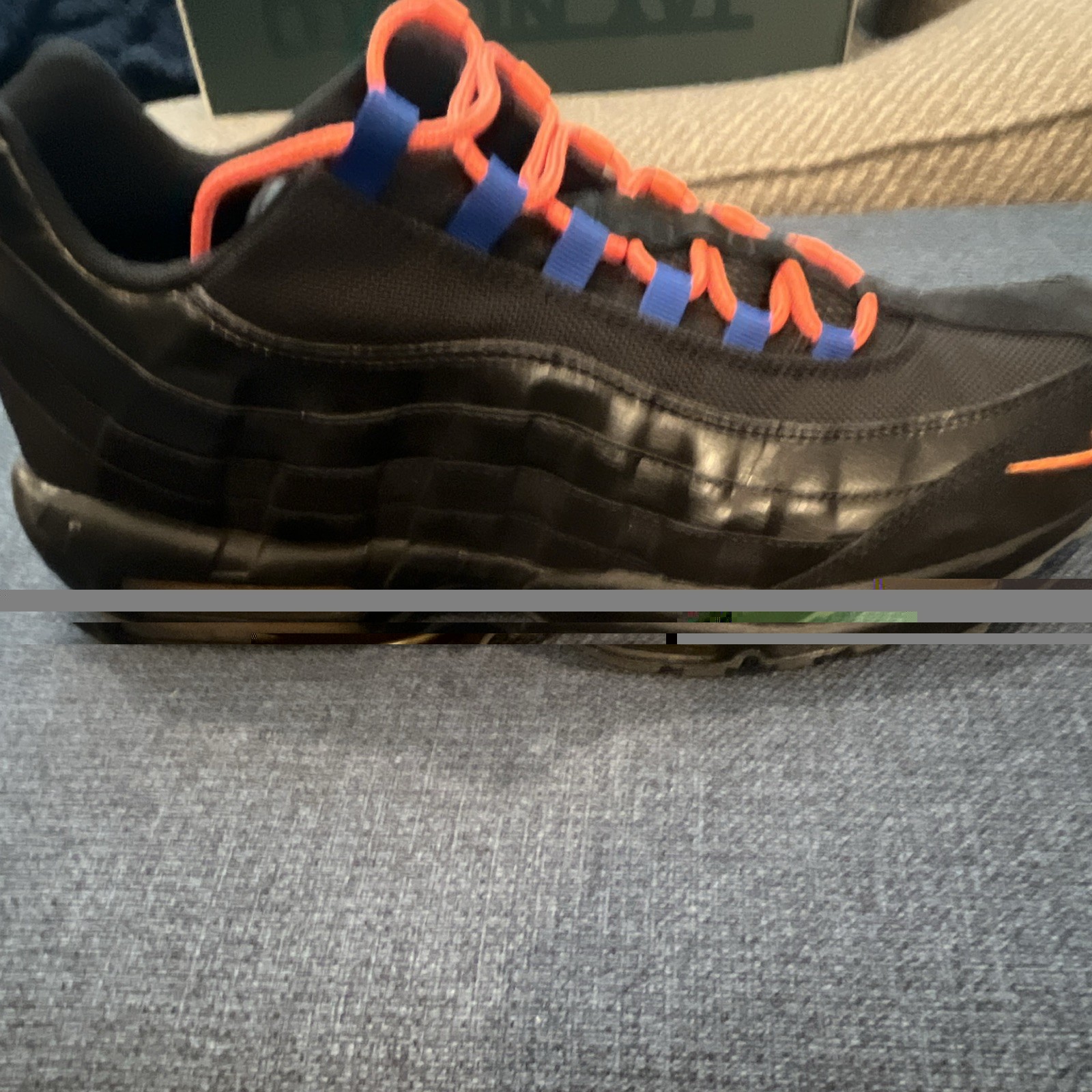 Nike Air Max 95 Premium NY vs LA Black/Rush Blue-Brilliant Orange AT8505-001