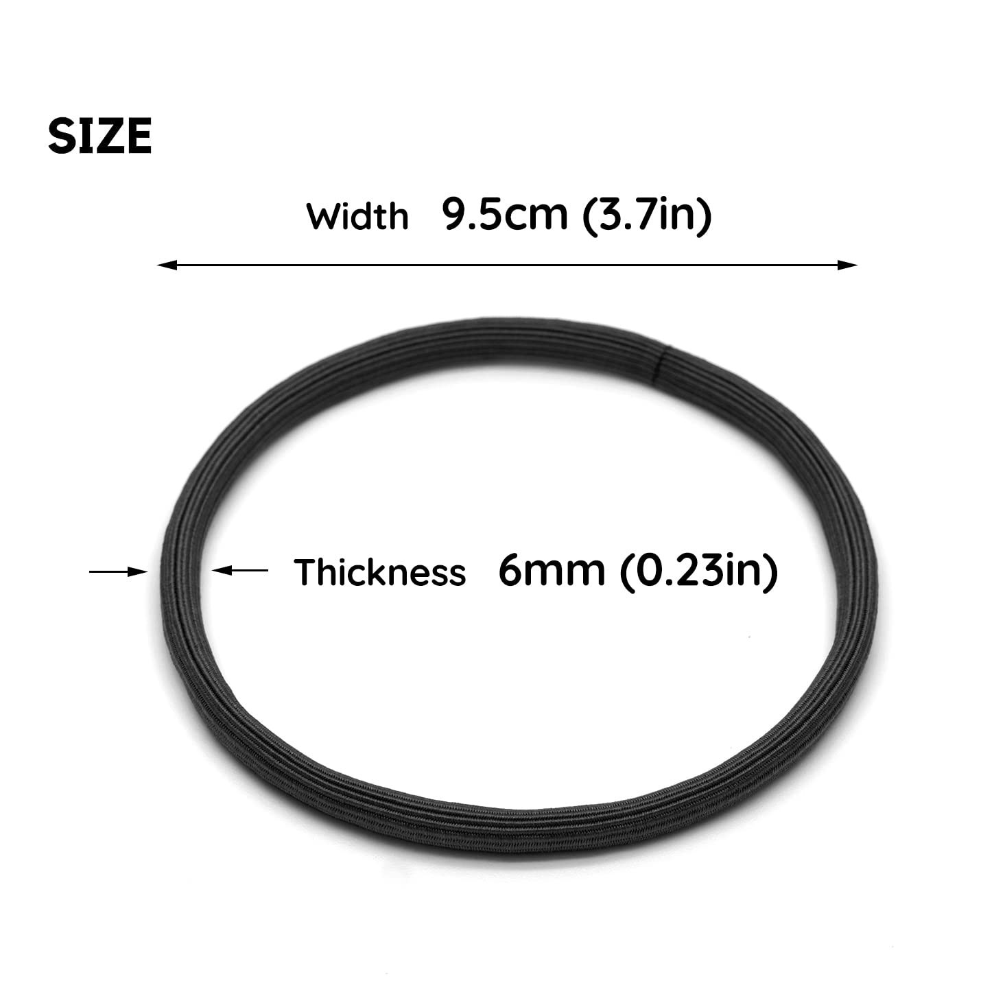 Extra Long Hair Tie for Thick and Curly Hair – Elastic Ponytail Holders for Wome