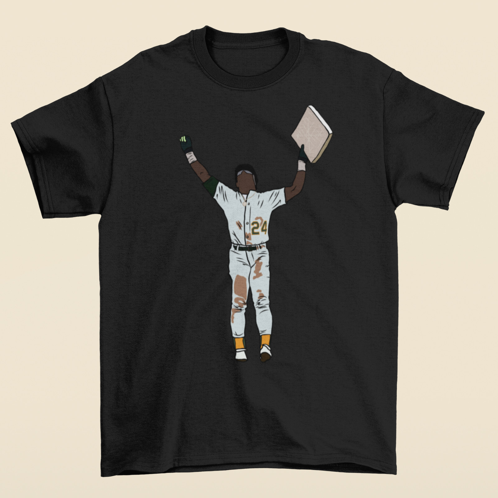 Rickey Henderson Stolen Base Celebration Baseball T-Shirt