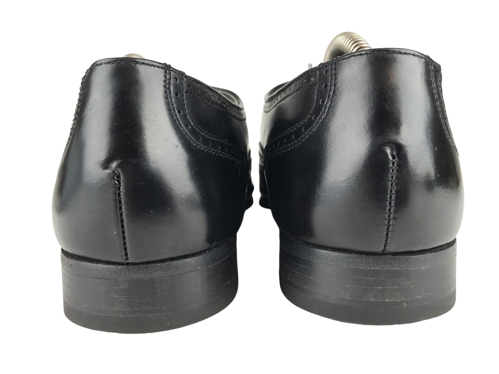 Bostonian Mens Black Leather Almond Toe Wingtip Oxford Dress Shoes Size US 11.5M