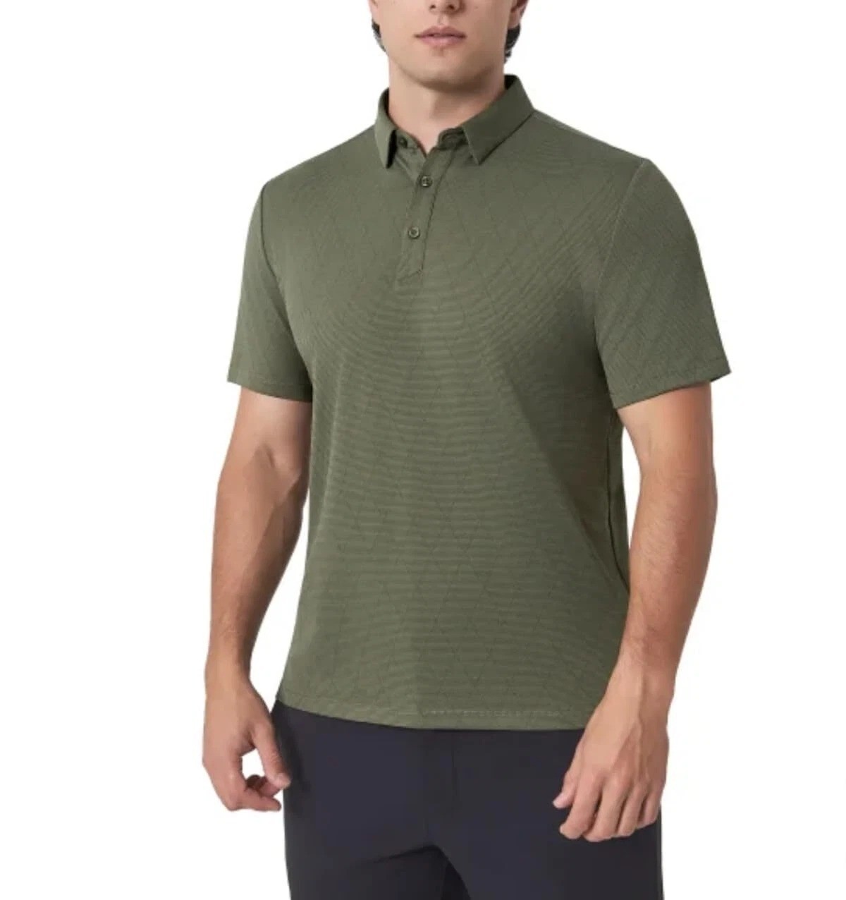 NWOT Modern Ambition Men’s XL Olive Polo Shirt Polyester C1183