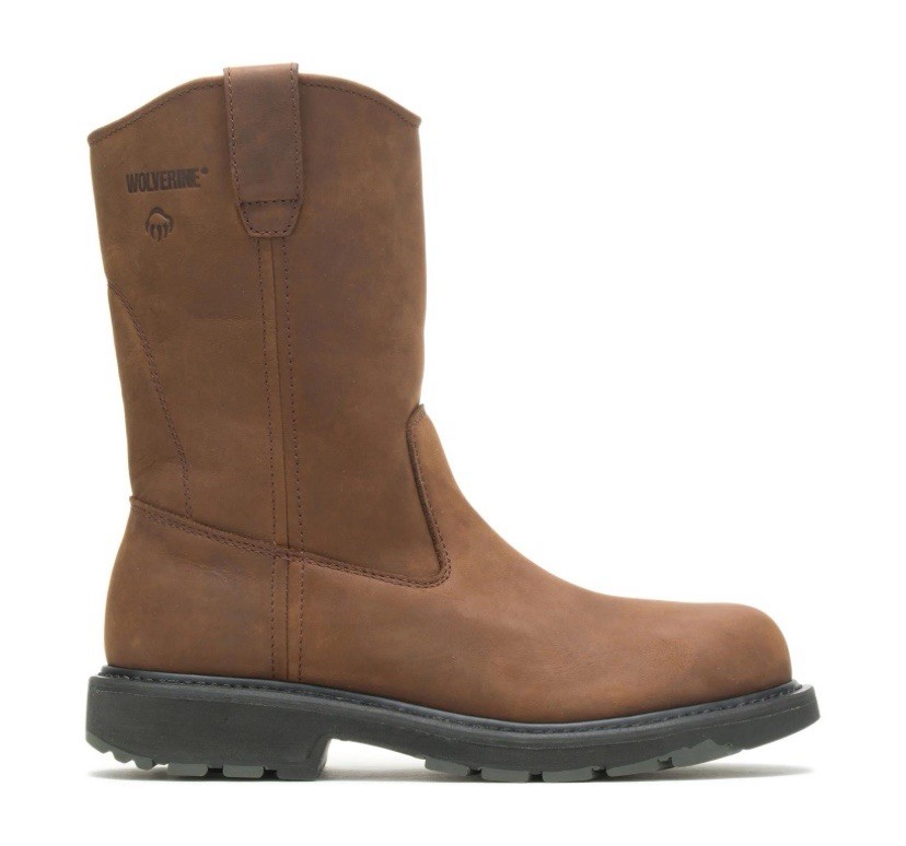 Wolverine Men DD Wellington Work Boots Leather Steel Toe • Size 10M • Fast Ship!