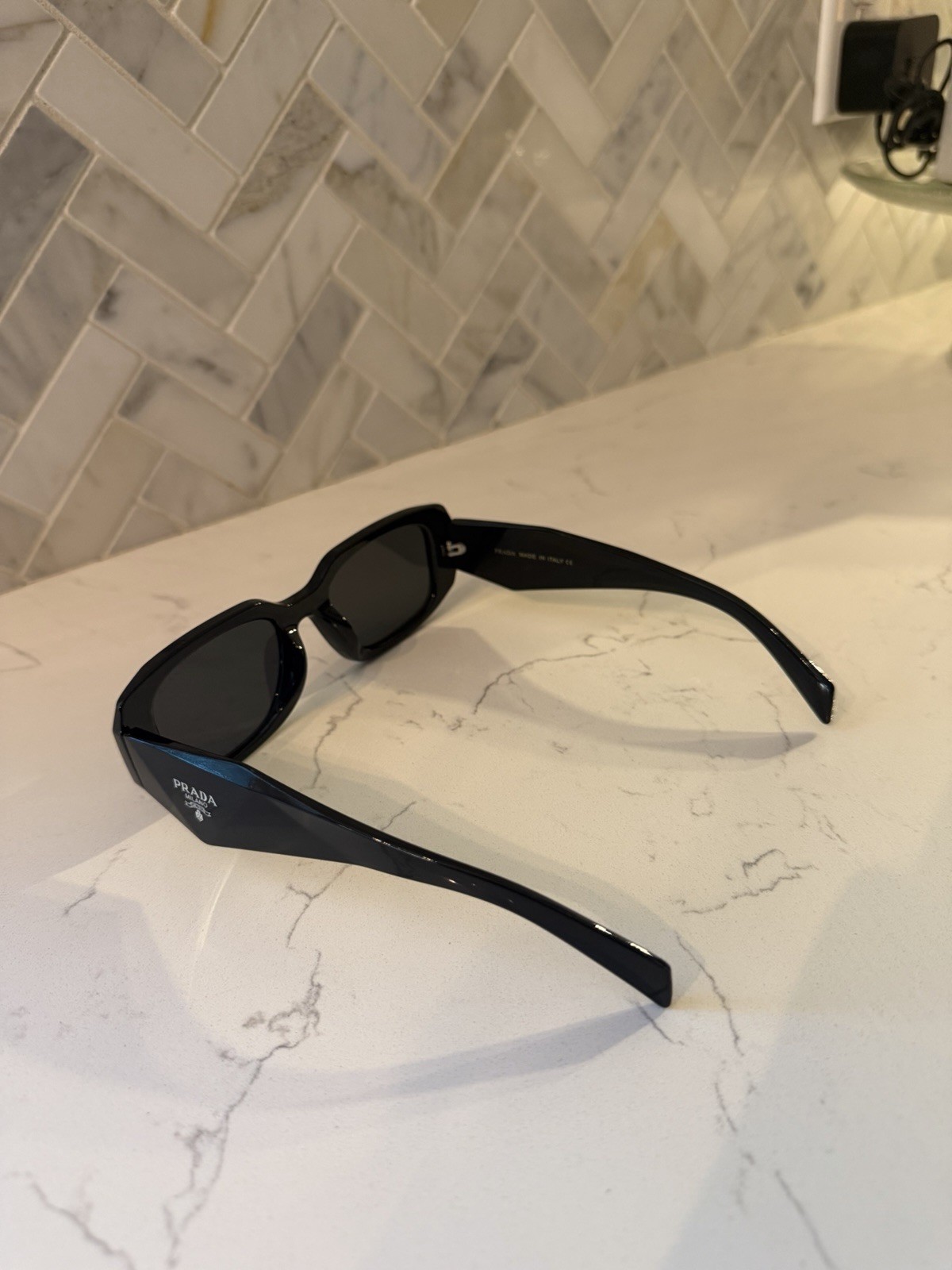 Prada PR17WS 1AB5S049 Women’s Sunglasses 49 mm Black / Dark Grey Lens BRAND NEW✅
