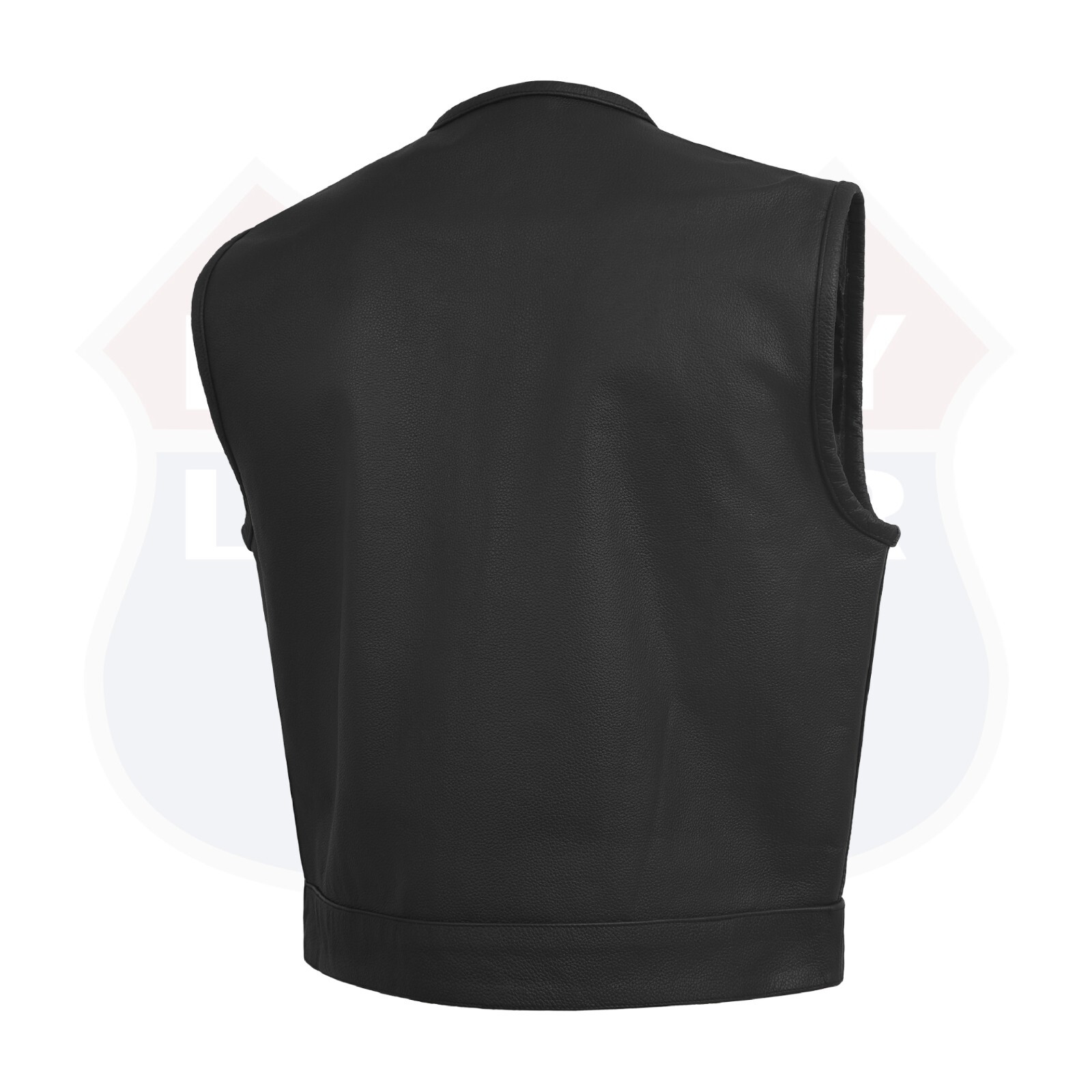 HL11659SPT Low Rise Short Torso Black Club Style Vest (Cow Leather)