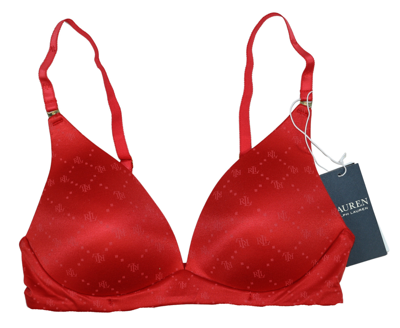Ralph Lauren Comfort Wire-Free Full Coverage Padded Logo Women’s T-Shirt Bra NWT