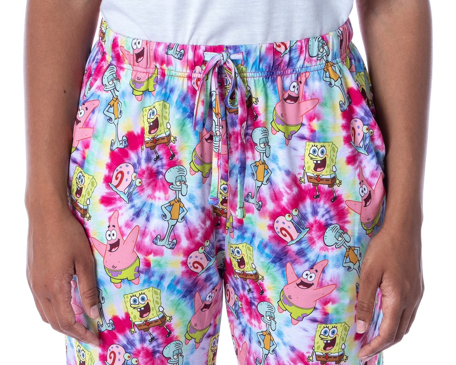 Nickelodeon Womens’ SpongeBob SquarePants Spiral Tie Dye Sleep Pajama Pants
