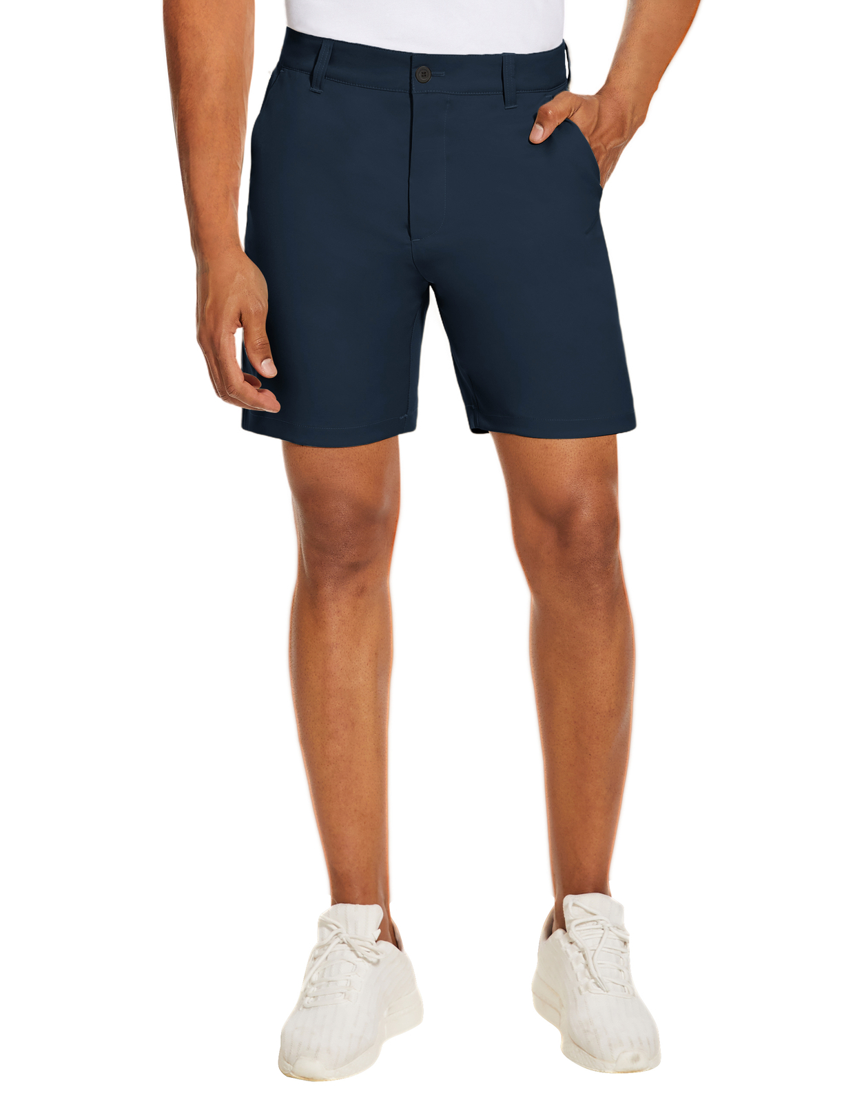 Men’s Golf Shorts Flat Front Lightweight Quick Dry Pockets Flex Dress 7” Pants