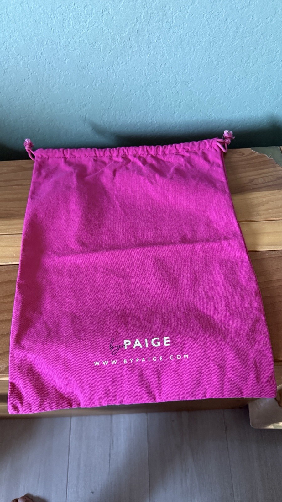 By Paige Magenta Fuchsia Drawstring Dust Bag Pouch 11×14.5 inches