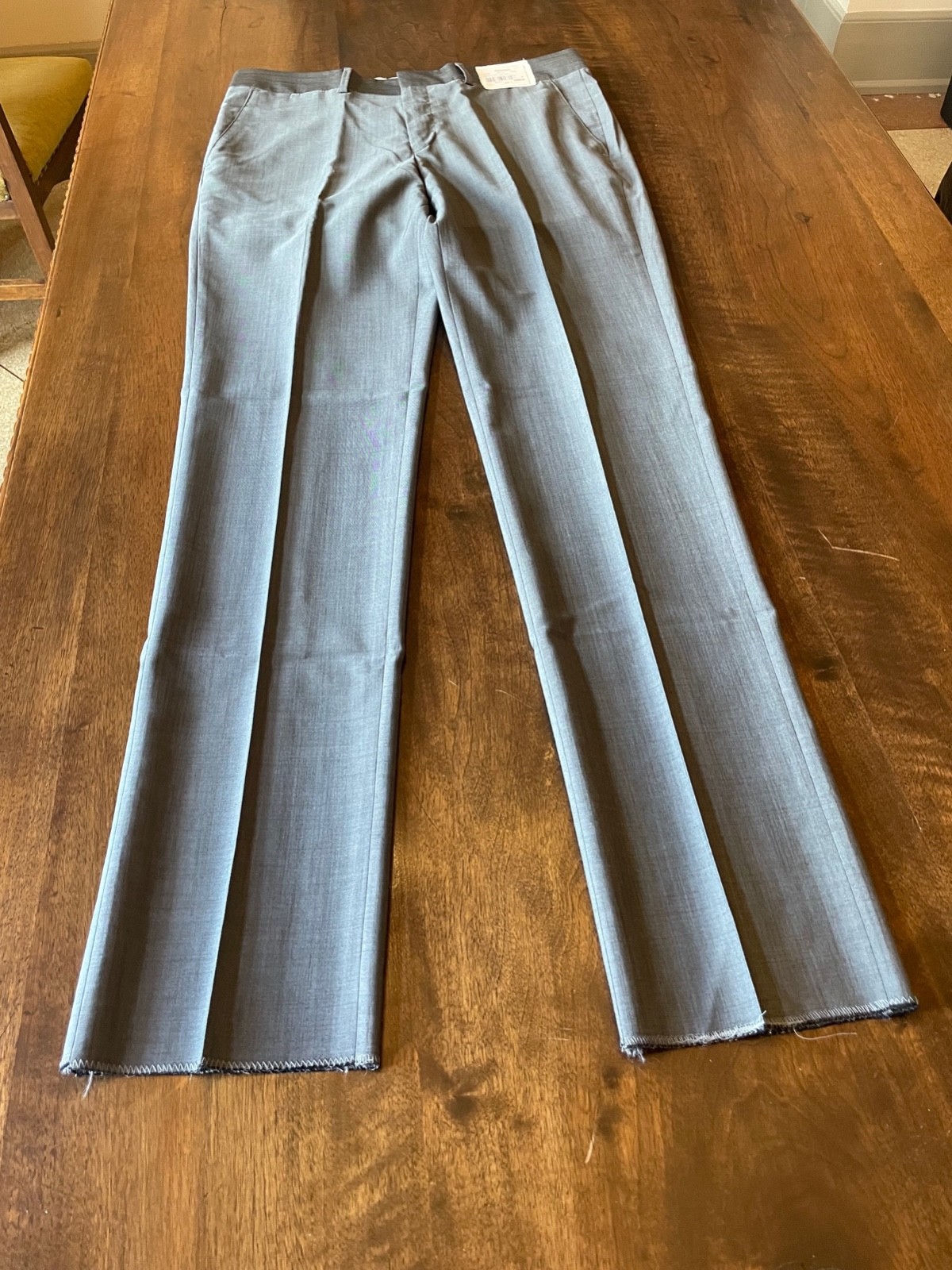 NEW HABERDASH Chicago Men’s Barberis 100% Italian Wool Pants 33W Unhemmed NWT