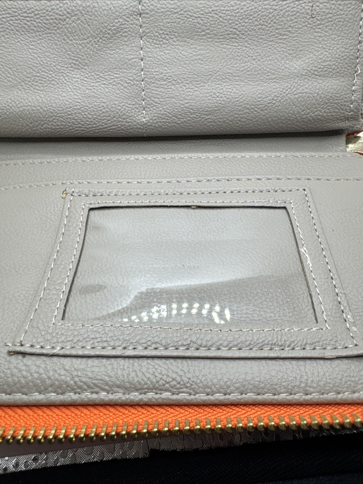 Orange Betsey Johnson Zipper Wallet Wrist Strap Bow Accent