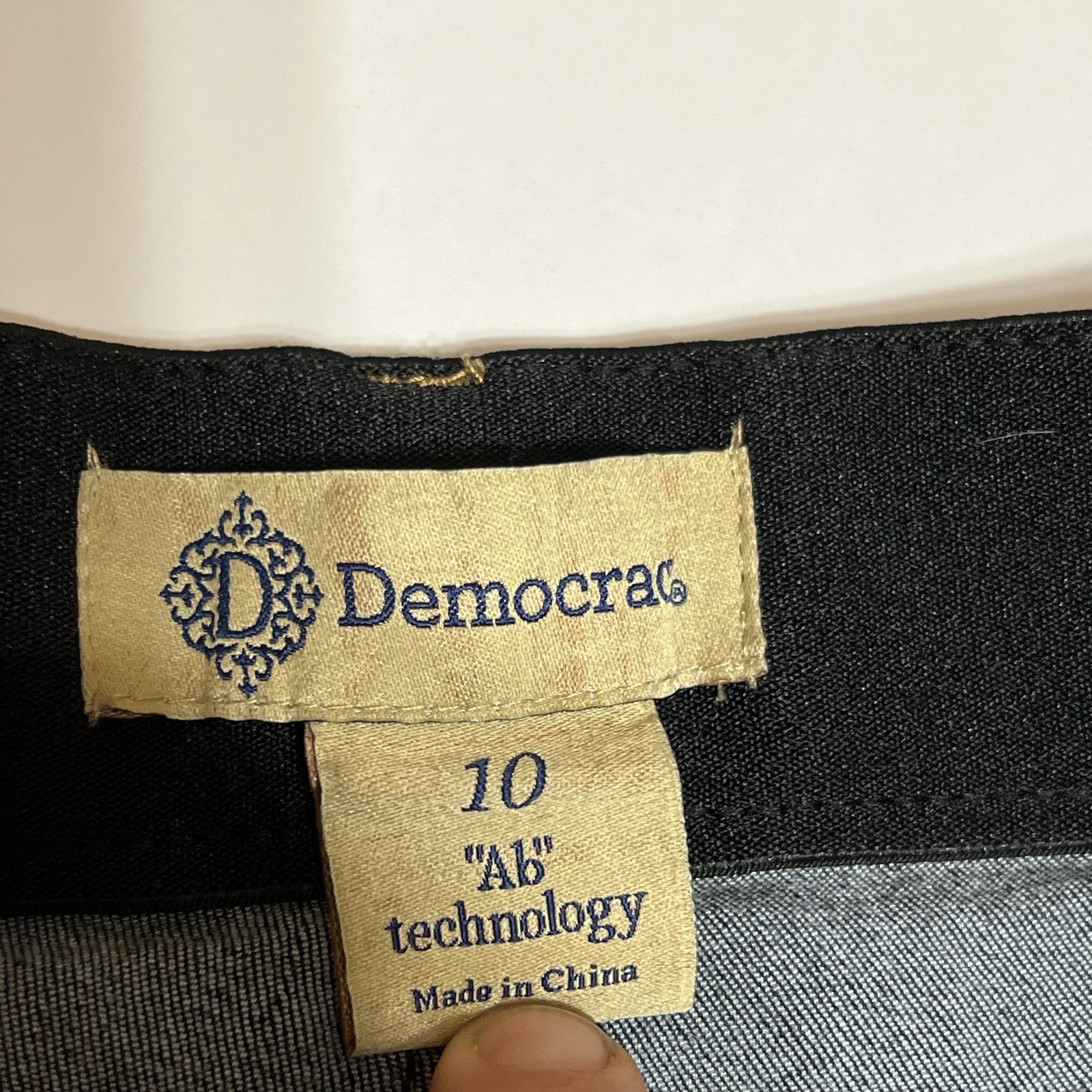 Democracy Ab Technology Wide Leg Jeans Womens 10 (29×29) Blue Dark Wash