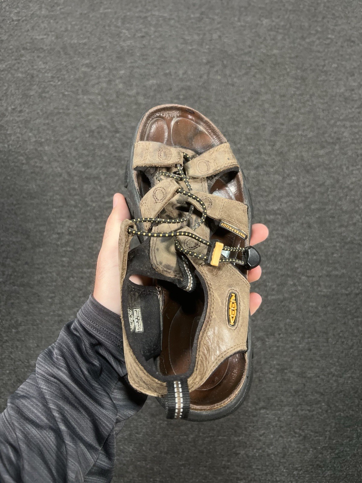 Keen Sarasota Waterproof Hiking Open Toe Sandals Brown Leather Womens 8.5