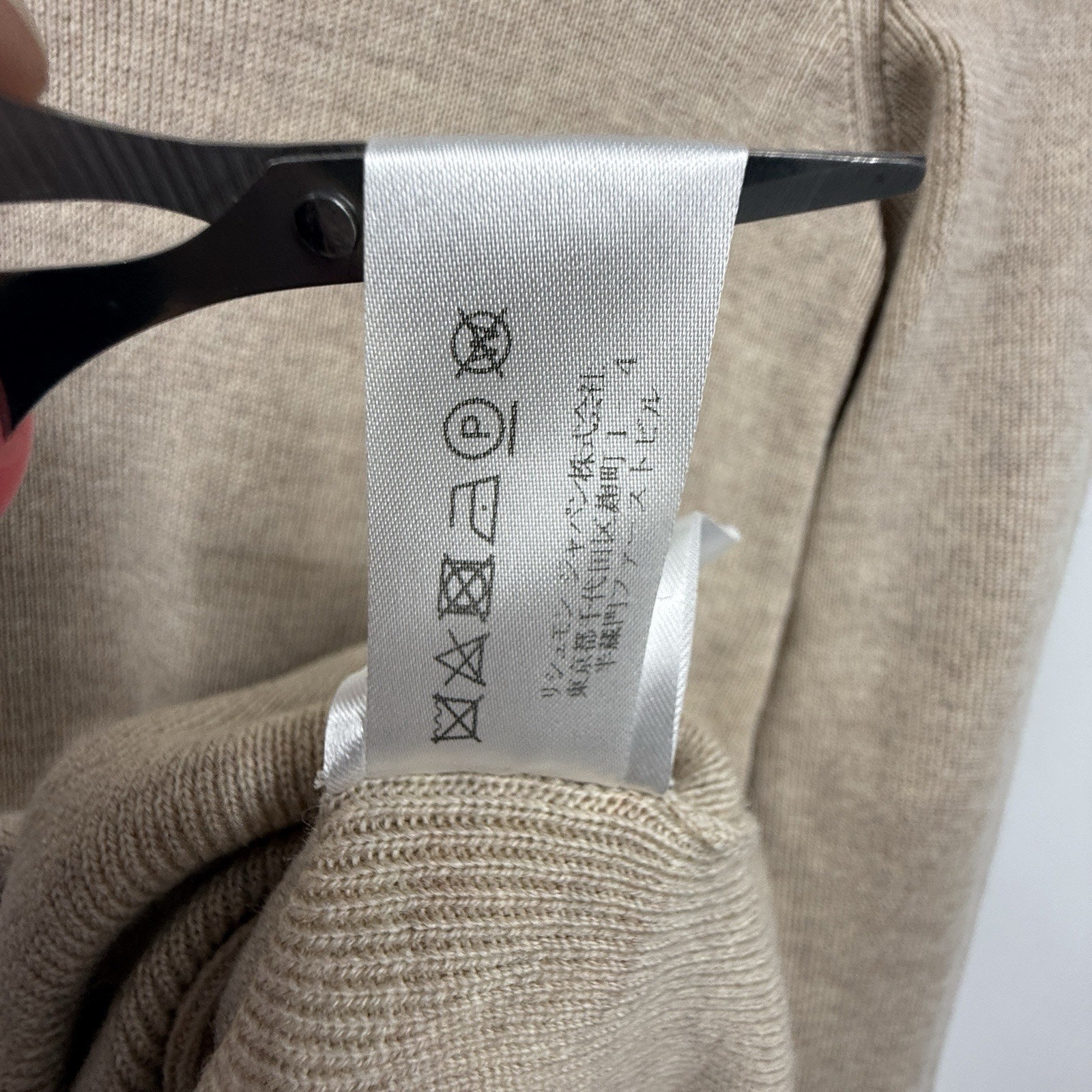 See By Chloe Button Sleeve Sweater Dark Taupe Wool Large Crewneck Pullover