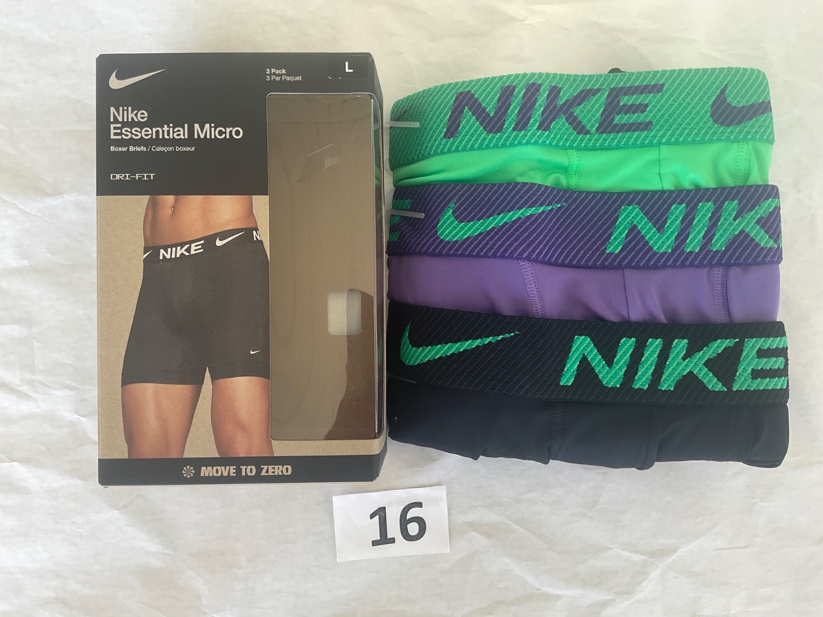 Nike Essential Micro 3-Pack Boxer Brief Dri Fit New Orange Blue Gray Pink Black