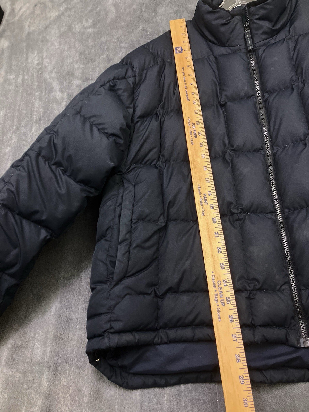 CABELAS Premier Northern Goose Down Men XL 650 Fill Quilted Puffer Jacket ISSUES
