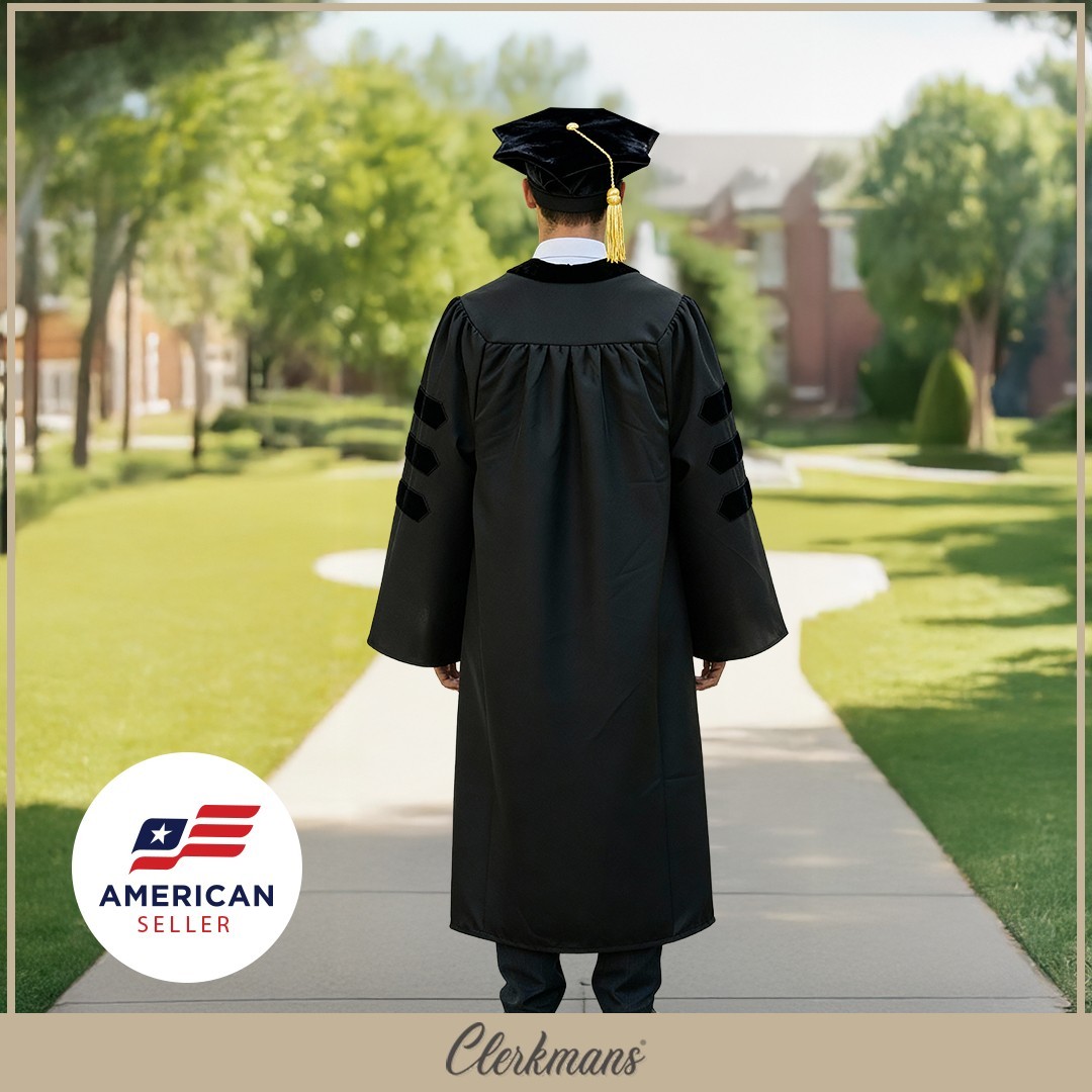 Classic Doctoral Graduation Tam & Gown – Academic Regalia