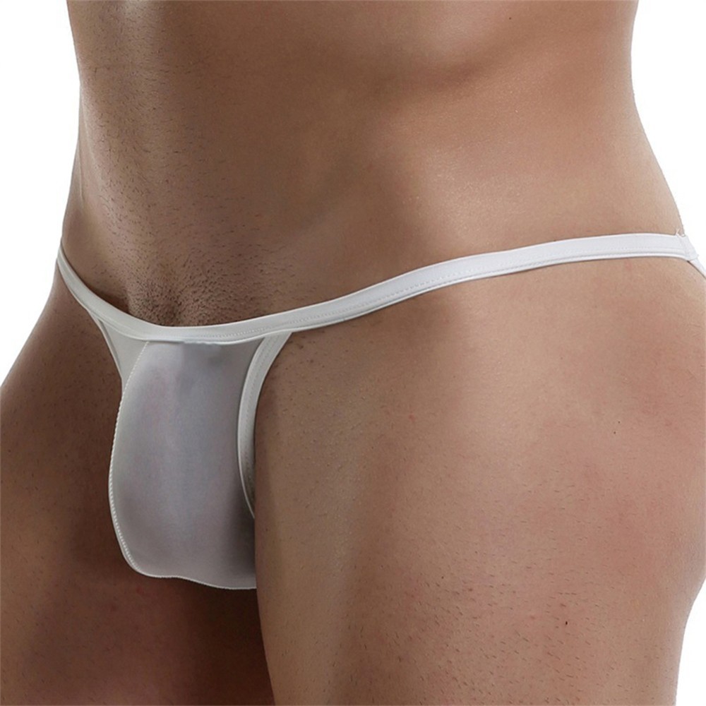 Comfortable Men’s Nylon Ice Silk Low rise Bikini Panties Briefs Underwear