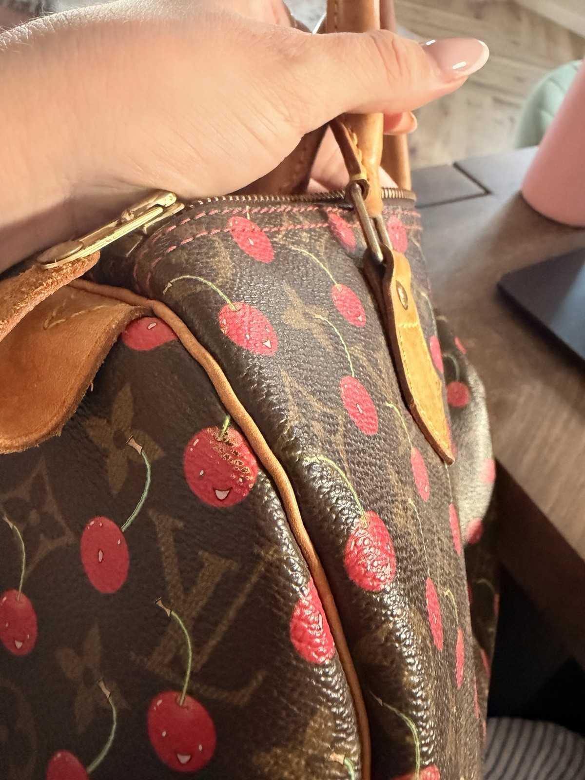 Vintage Louis Vuitton x Takashi Murkami Cheries Speedy 25