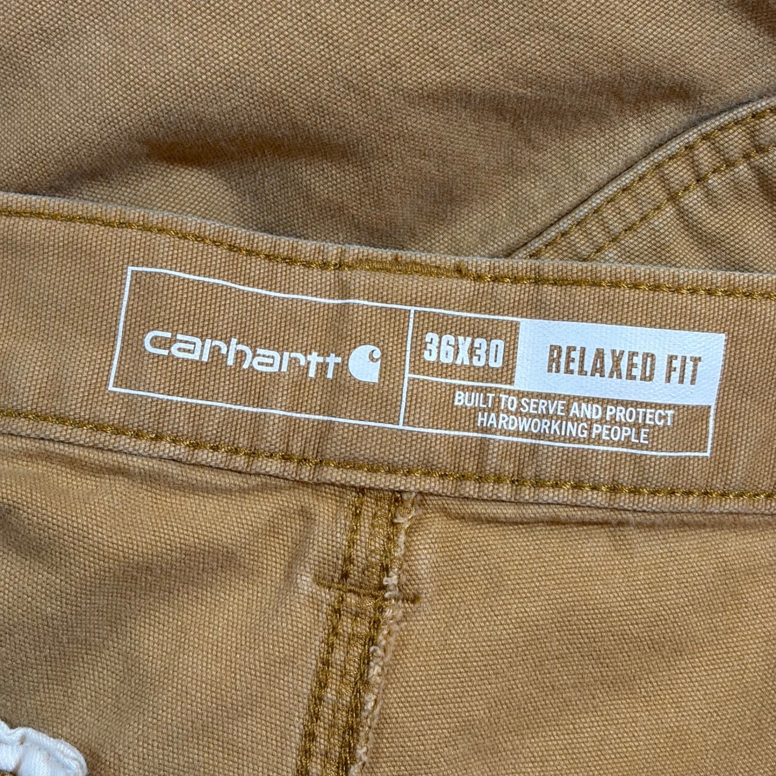 Carhartt Rigby Rugged Flex Double Knee Flex Canvas Work Pants Tan 36×30 102802