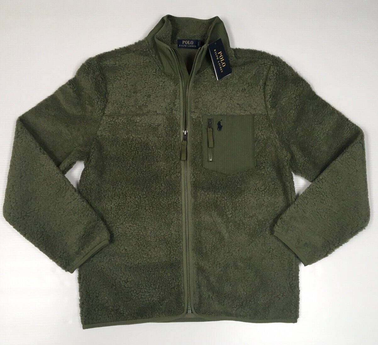 Polo Ralph Lauren Military US Army Base Camp Training Sherpa Fur Fleece Jacket