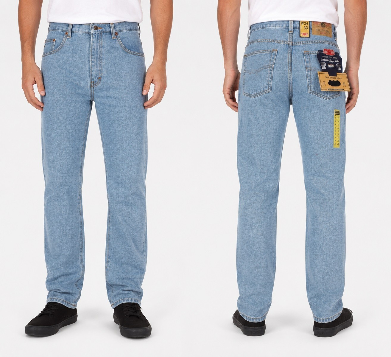 AZTEC MENS STONEWASH REGULAR FIT DENIM JEANS TROUSERS 28 up to 50 leg length