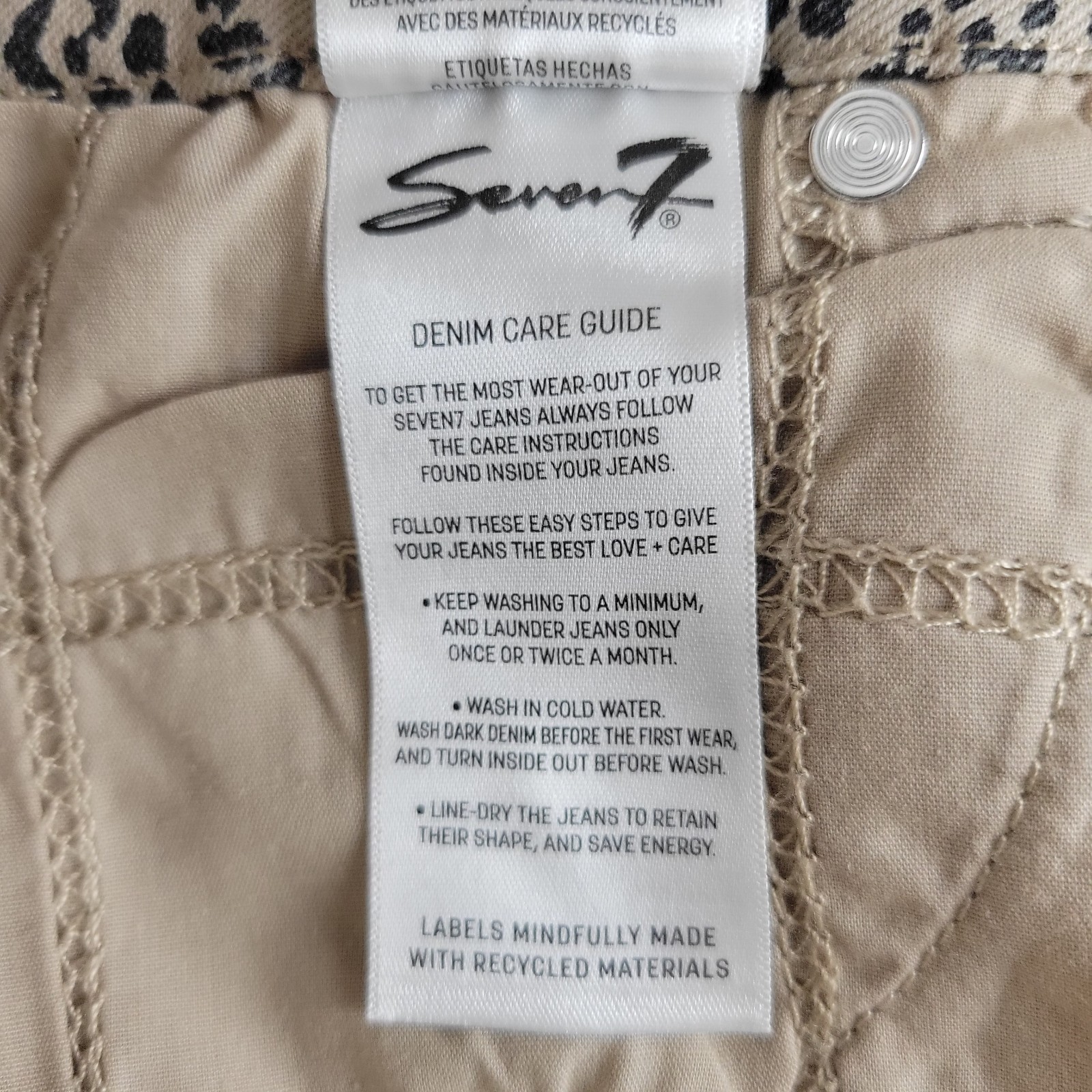 Seven7 Tummyless High Rise Comfy Stretch Skinny Jean Womens 20W LEOPARD