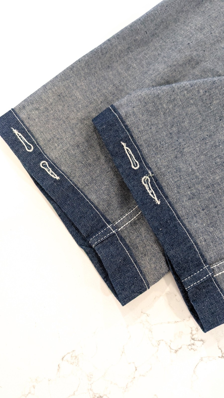 Engineered Garments Workaday Fatigue Pant XS Indigo 8oz Denim Tapered Cinch Blue