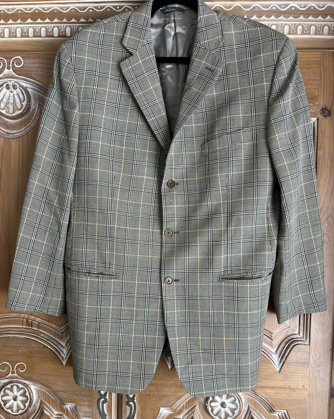 NOGARA 1945 Single Breasted 3 Button Plaid Sport Jacket Size IT 54/ US 42 EUC