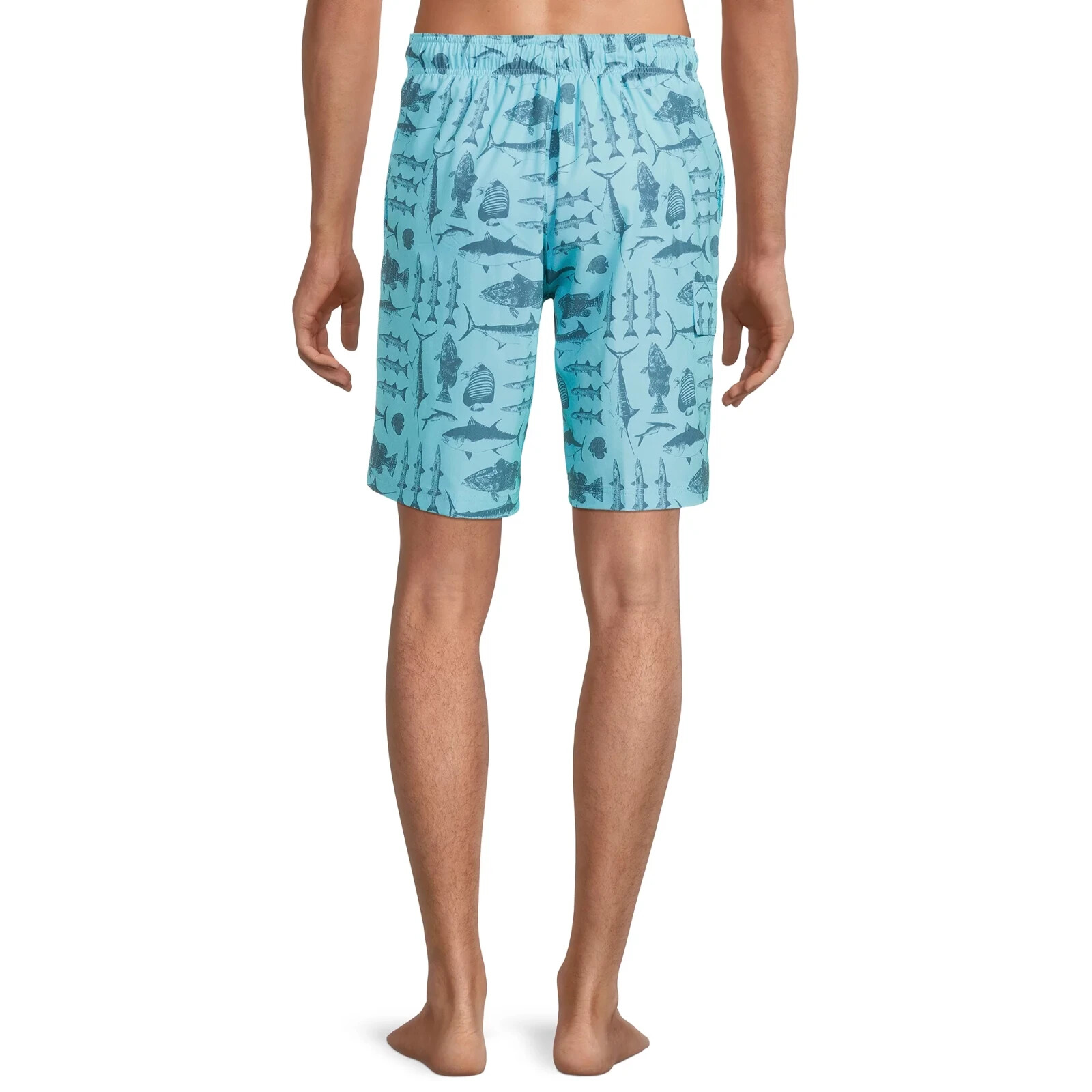 George 9″ Eboard Short with Stretch Men’s Blue Polyester Pull-On, Size M (32-34)