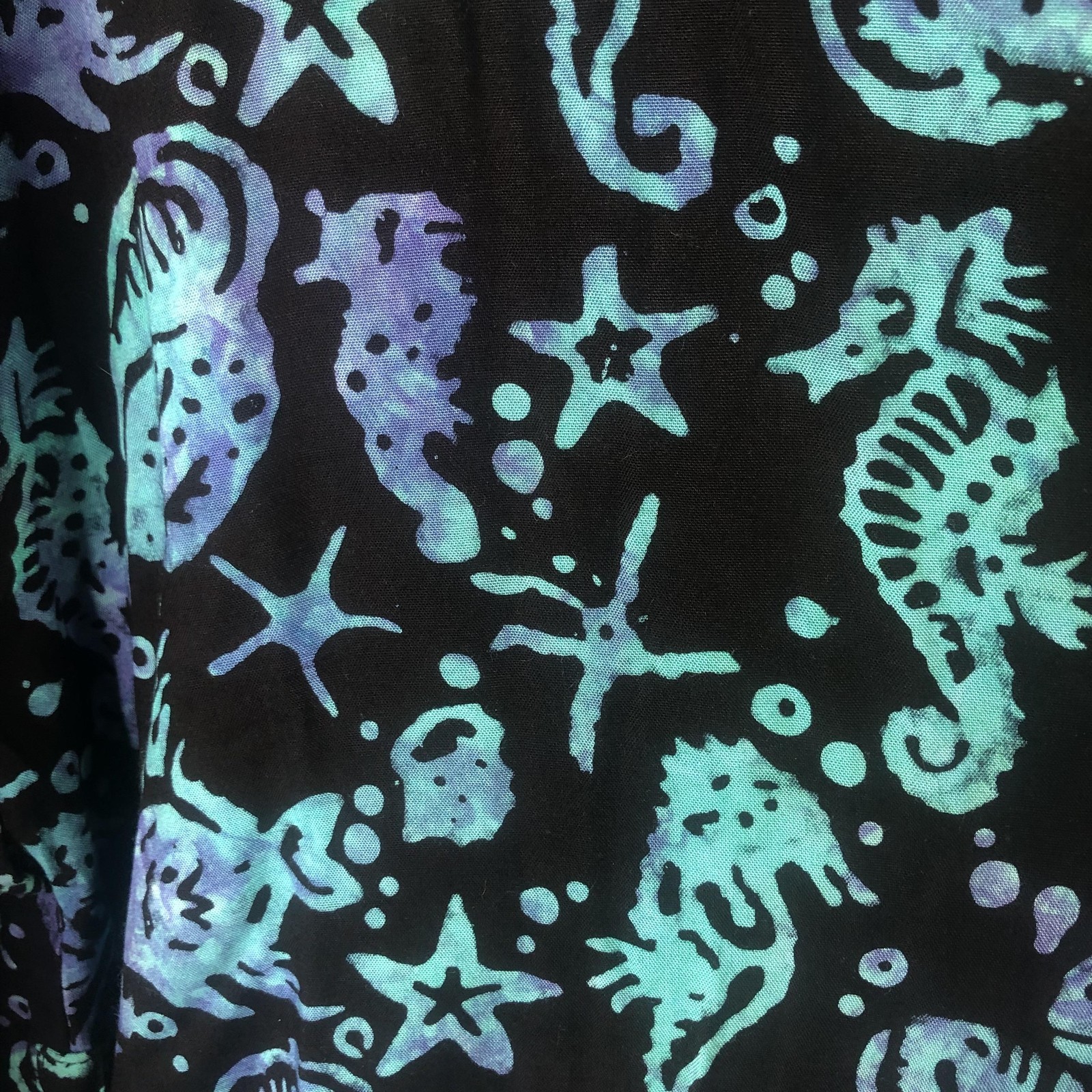 Sea Horse Topper Womens One Size Multicolor Tropical Ocean Beach Resort Cruise