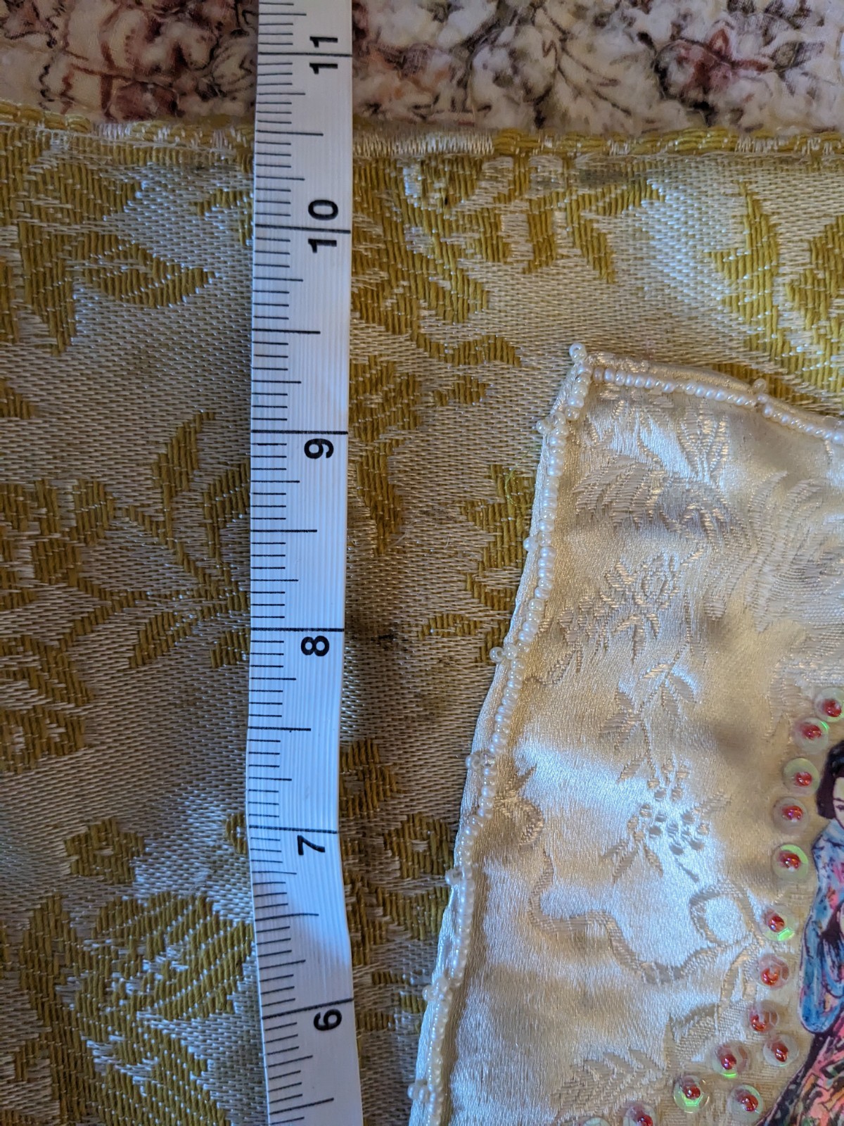 Embroidered Handbag Purse Bag Tote OAK Asian Oriental Golden Colors