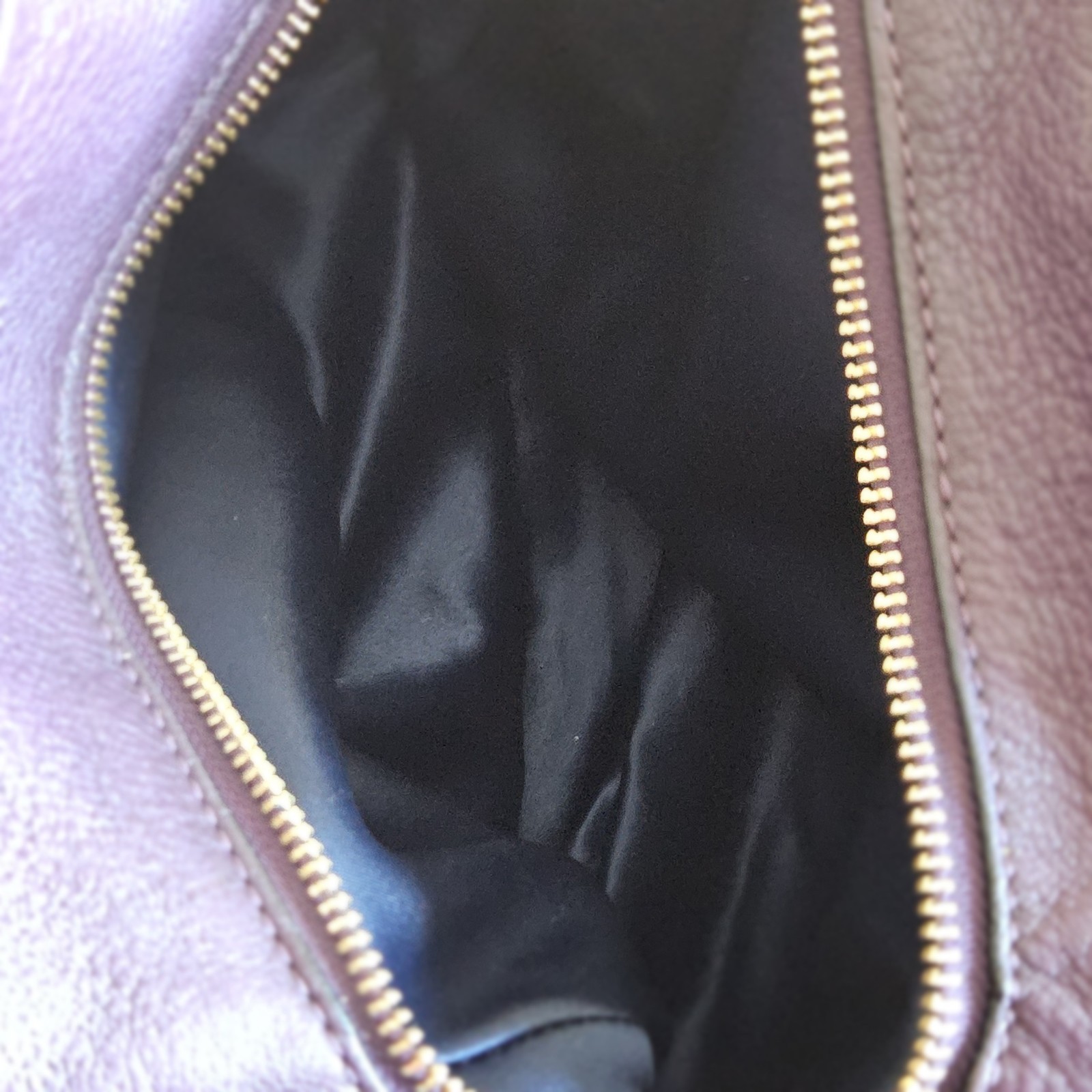 COACH Madison Phoebe Tumbled Pebbled Plum Purple Leather Lined Shoulder Bag