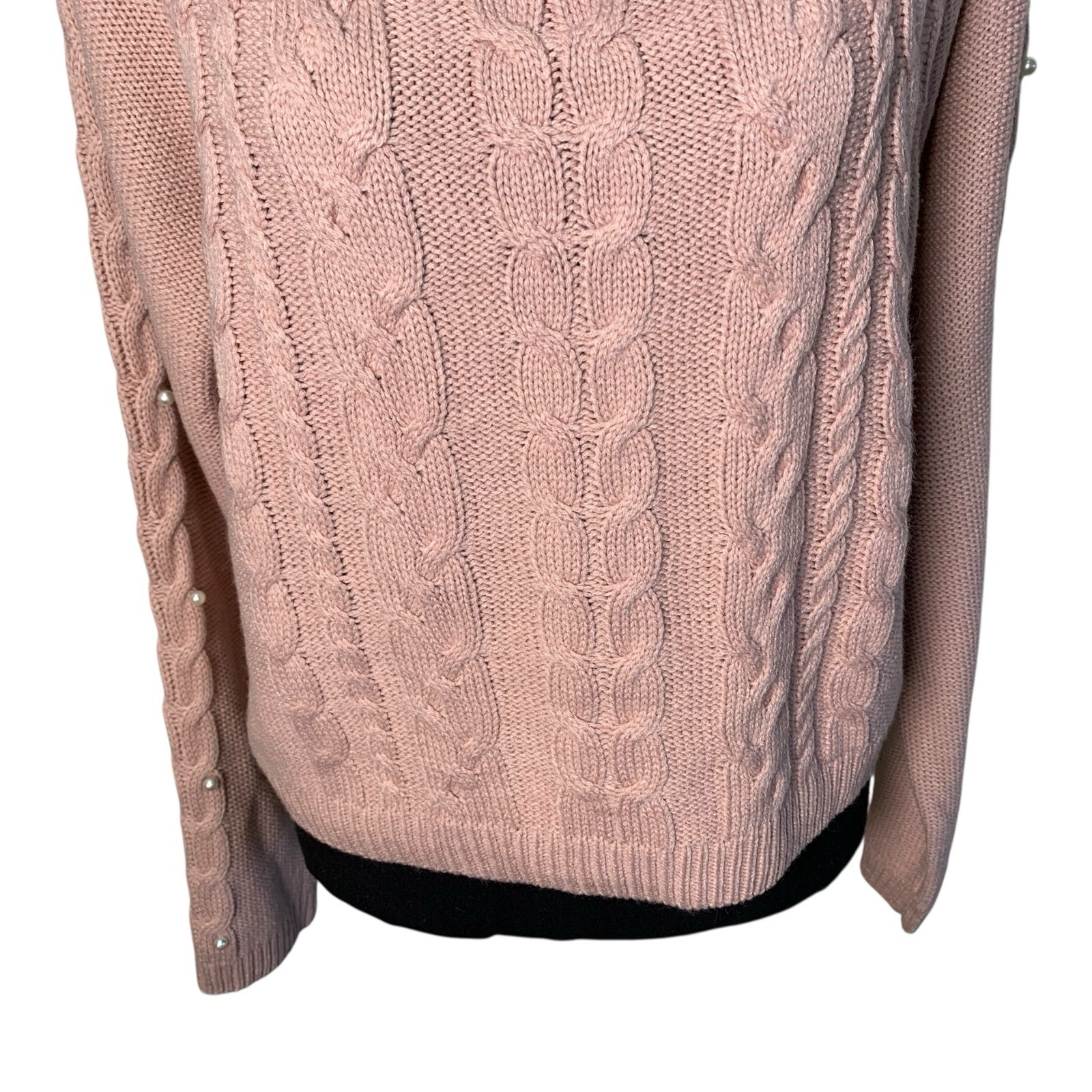 Freshman NWT XL Junior Pink Pearl Embellished Pull-over Sweater G200