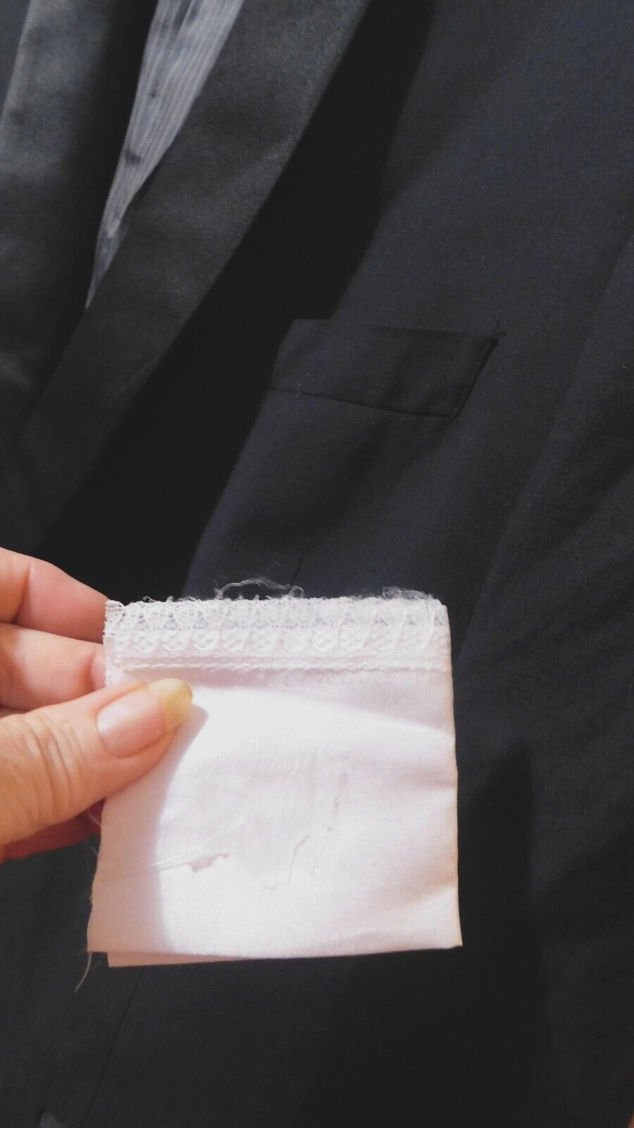 Calvin Klein~Fine Worsted Polyester & Wool Black Tuxedo Jacket Size 48L Slim Fit