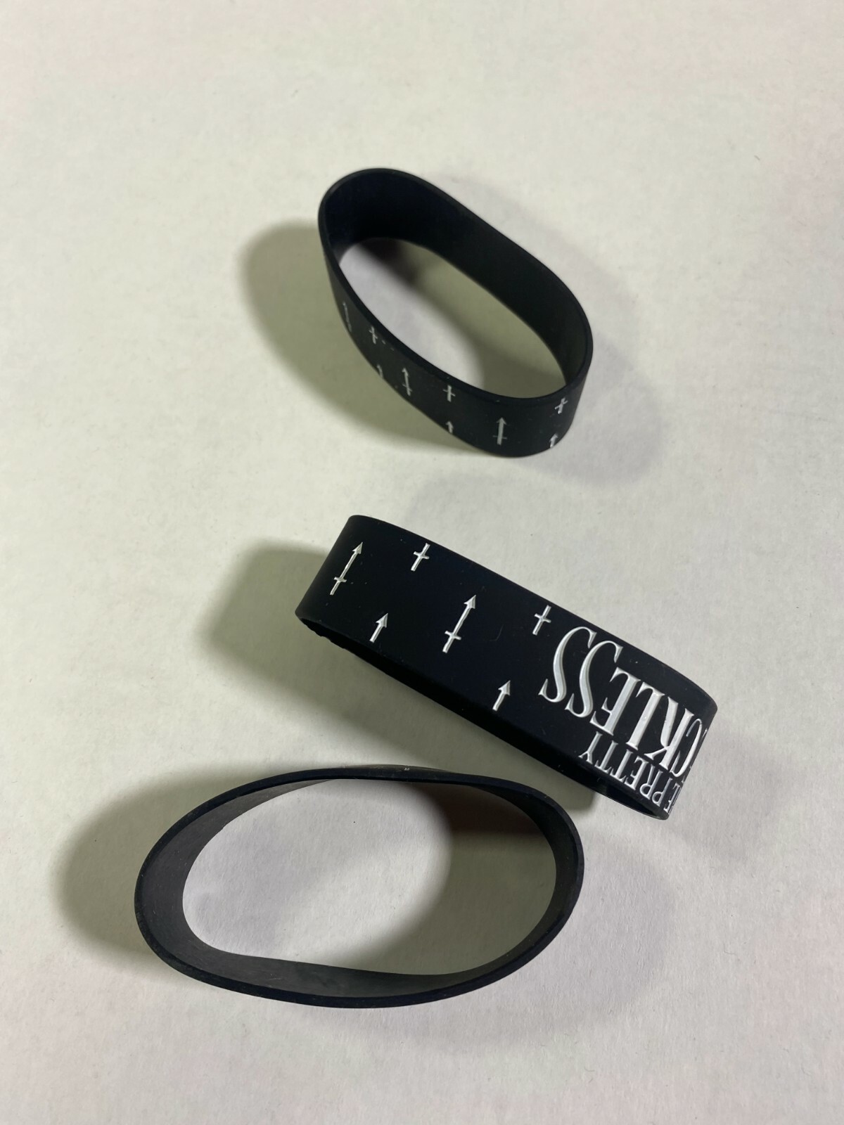 The Pretty Reckless 3 SILICONE RUBBER WRISTBAND BRACELET OFFICIAL MECRHANDISE!