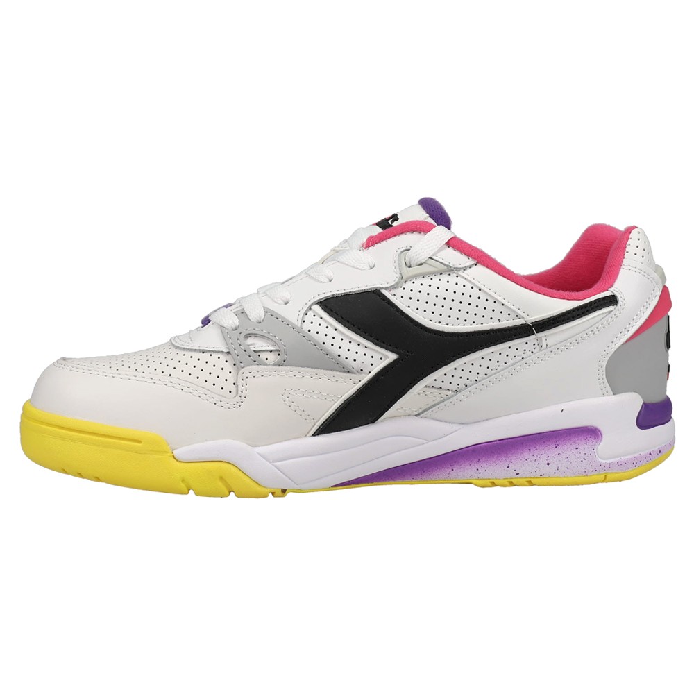 diadora Rebound Ace Perforated Lace Up Mens White Sneakers Casual Shoes 173079-