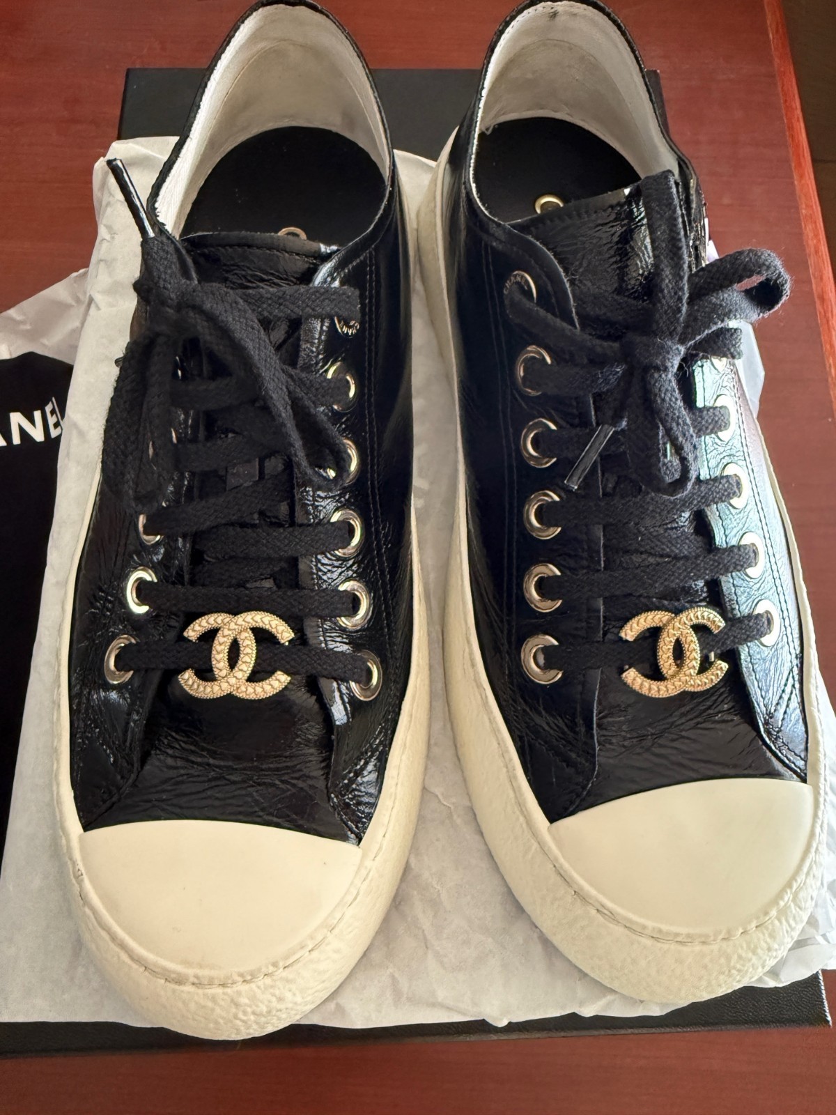 Chanel 24P Low-Top Black Sneaker Size 39 (Women) G45560-B15742-94305