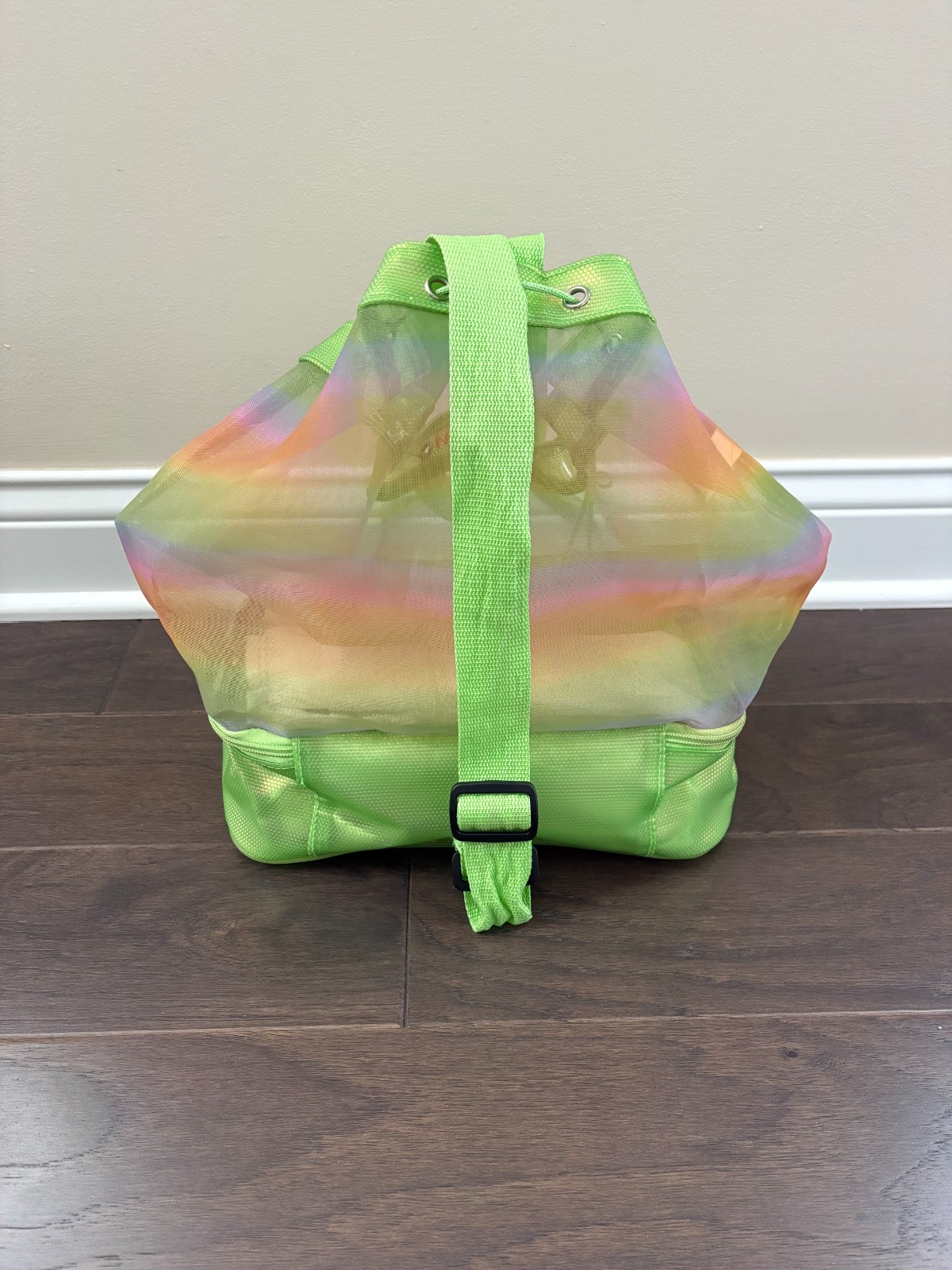 Vintage Dover Kidz Acetate / Polyester / Plastic Beach Bag w/ Zipper Compartment