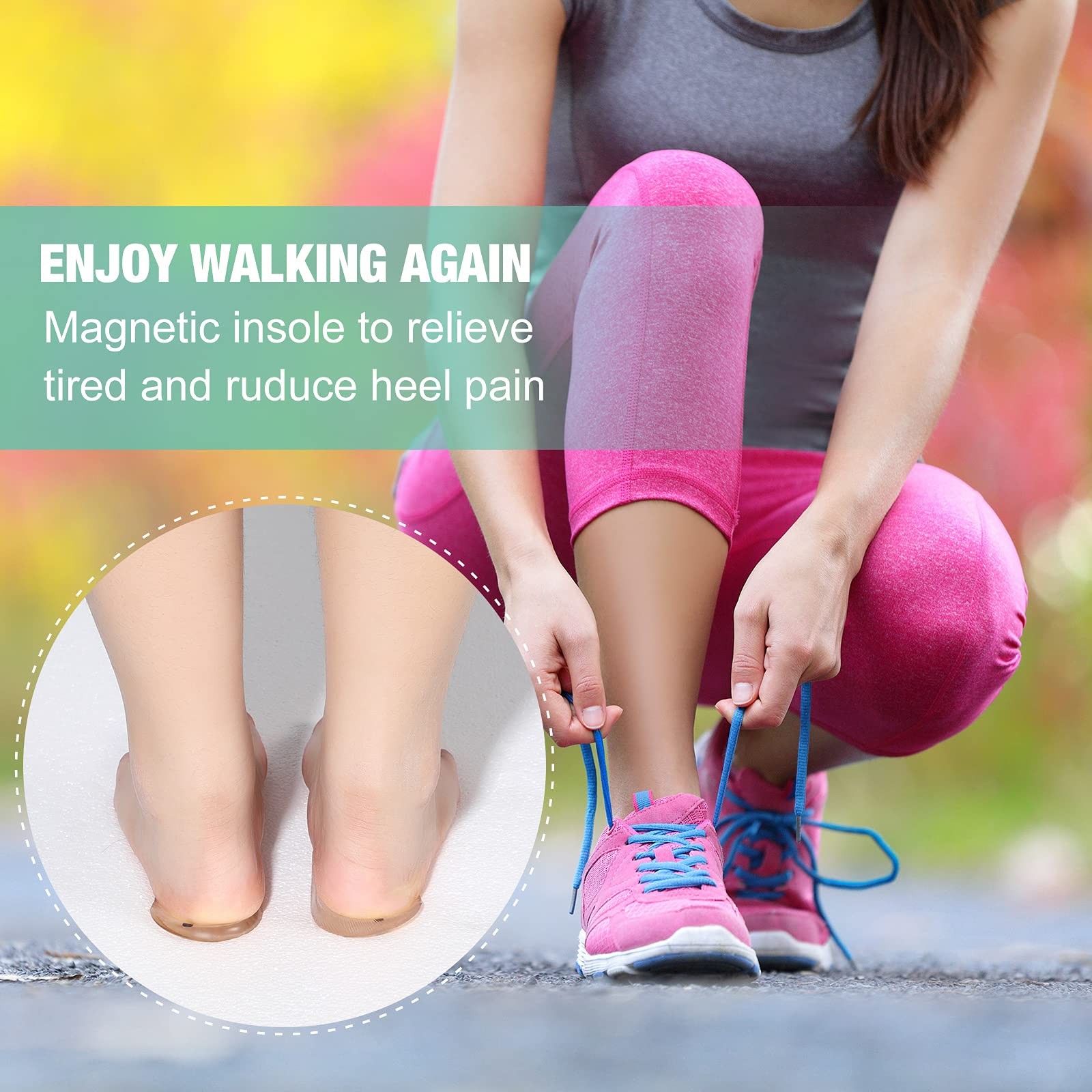 4 Pairs Medial Lateral Supination Wedge Insoles Silicone Shoe Heel Inserts