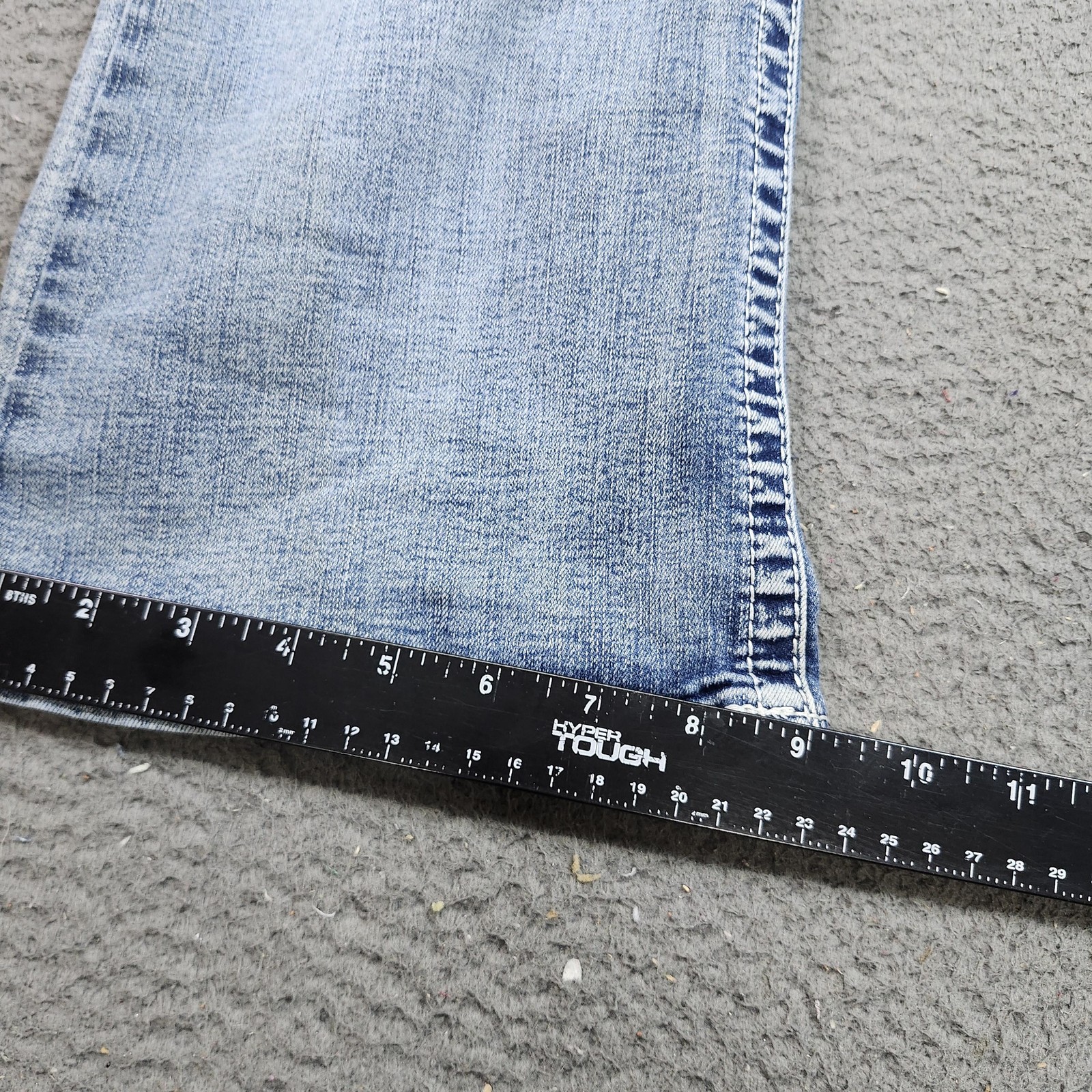 Maurices Bootcut Jeans Juniors 13/14 Reg Blue Wash Stretch Embellished 32×31