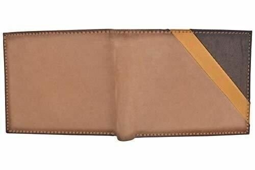 Cazoro Men’s Slim Pocket Hunter Leather Bifold Travel Credit Card thin Wallet RF