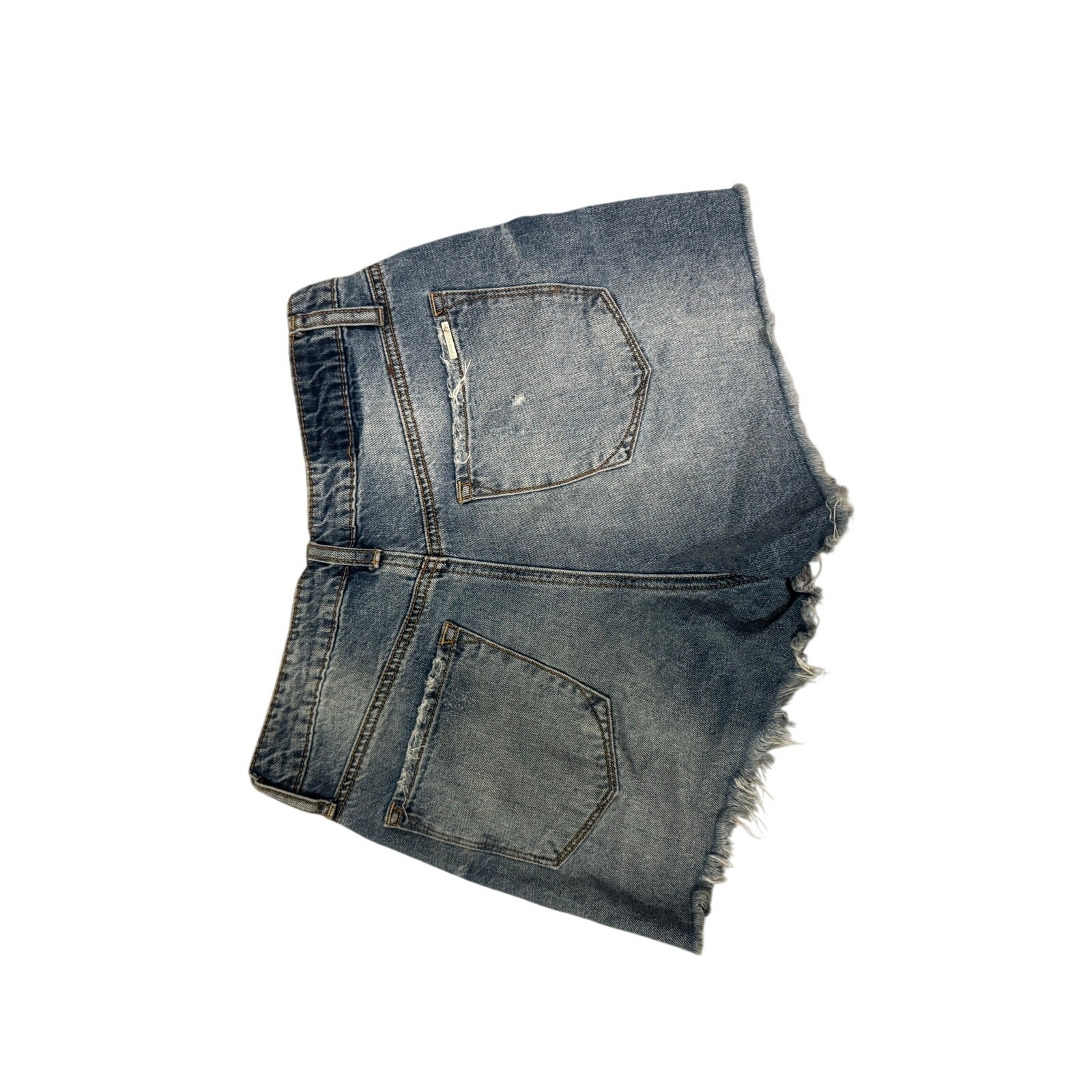 Insane Gene Distressed Denim Cutoff Shorts Size Medium Light Wash High Rise