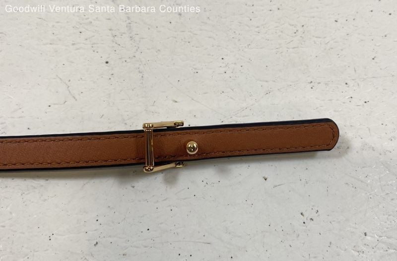 Tory Burch Reversible Logo Belt in Black & Classic Tan-Waist-26-30″-Sz S