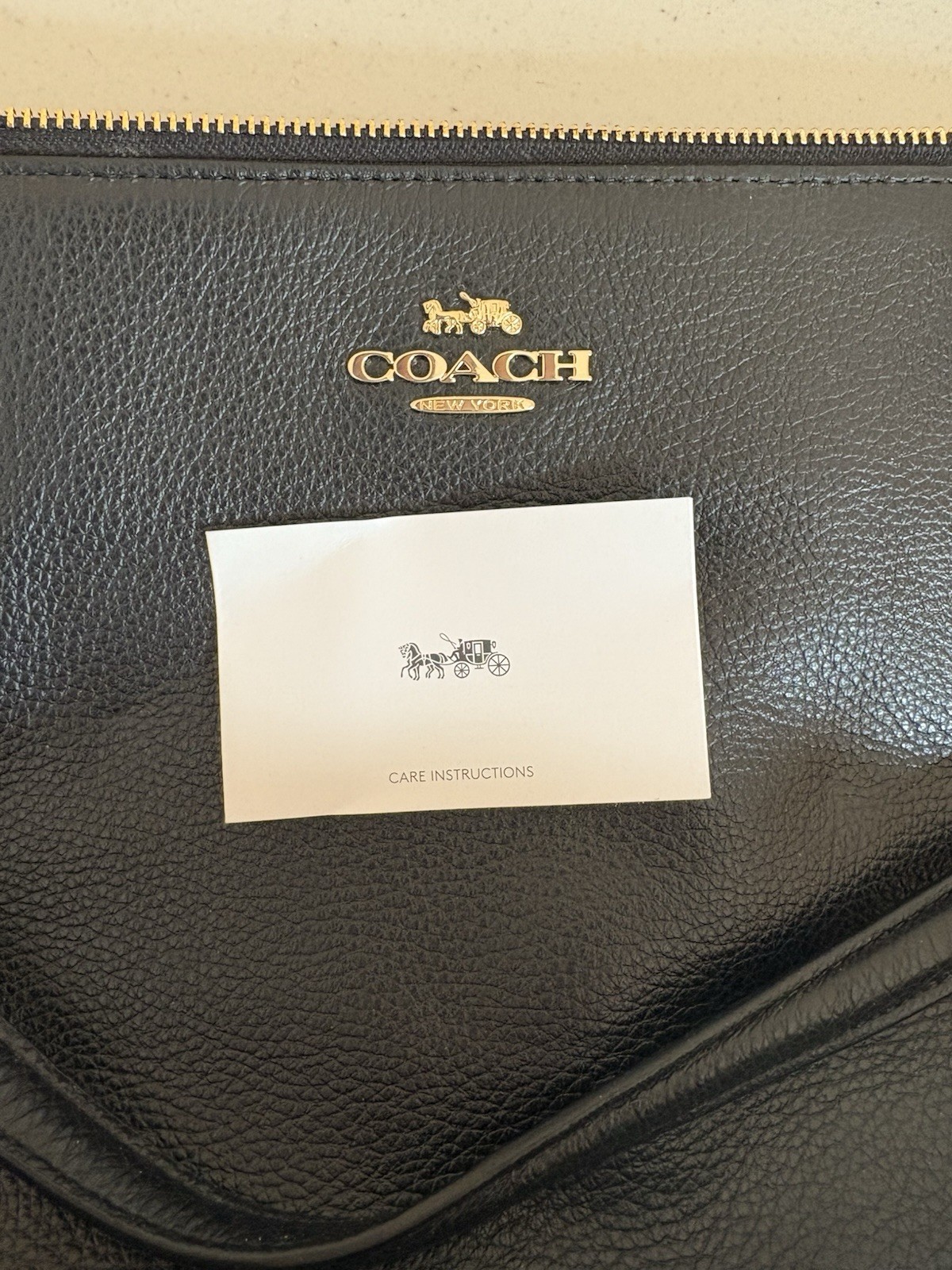 Authentic Brand NEW F29007 Coach Pebbled Leather Ava Chain Tote Black