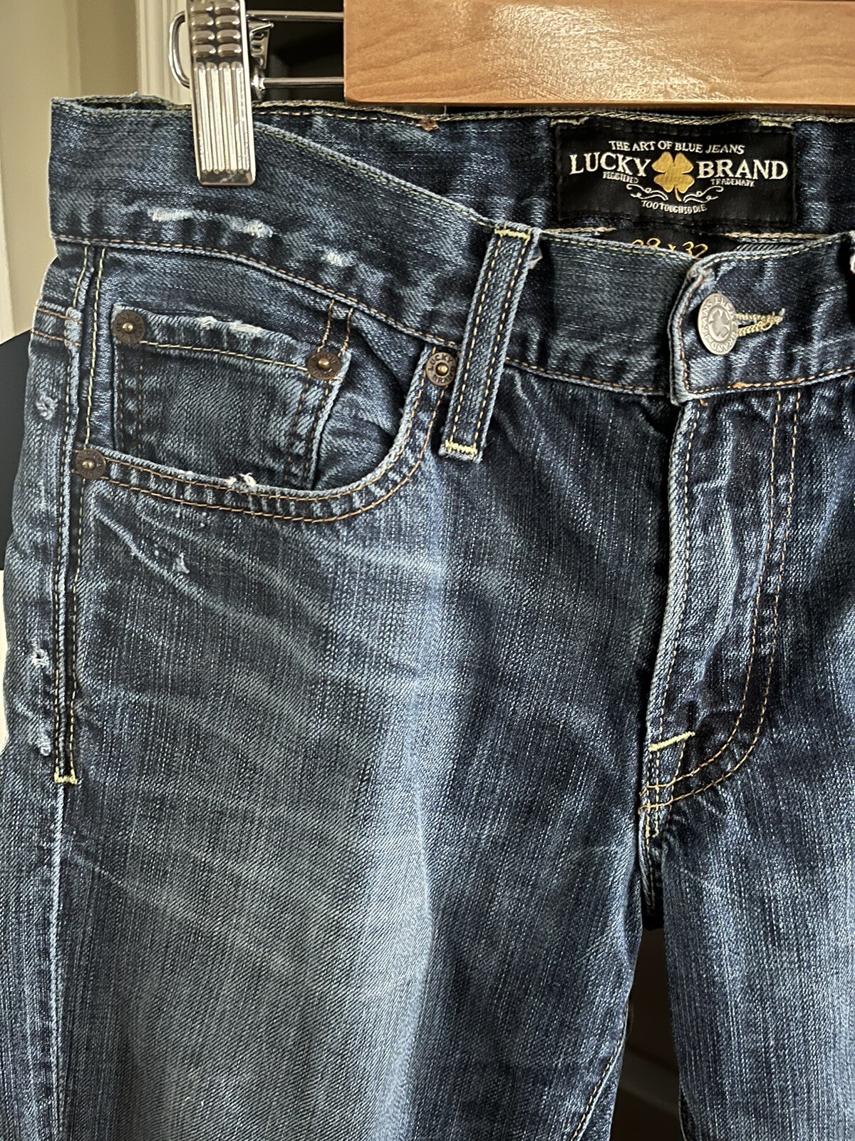 Lucky Brand 101 Super Slim Distressed Jeans Sz 28×32