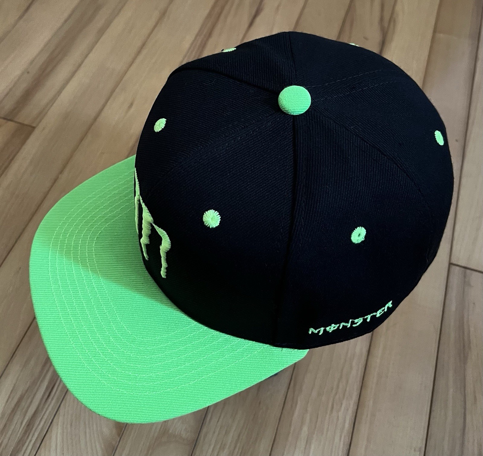 Monster Energy Drink Hat-Snapback. Adjustable Black.