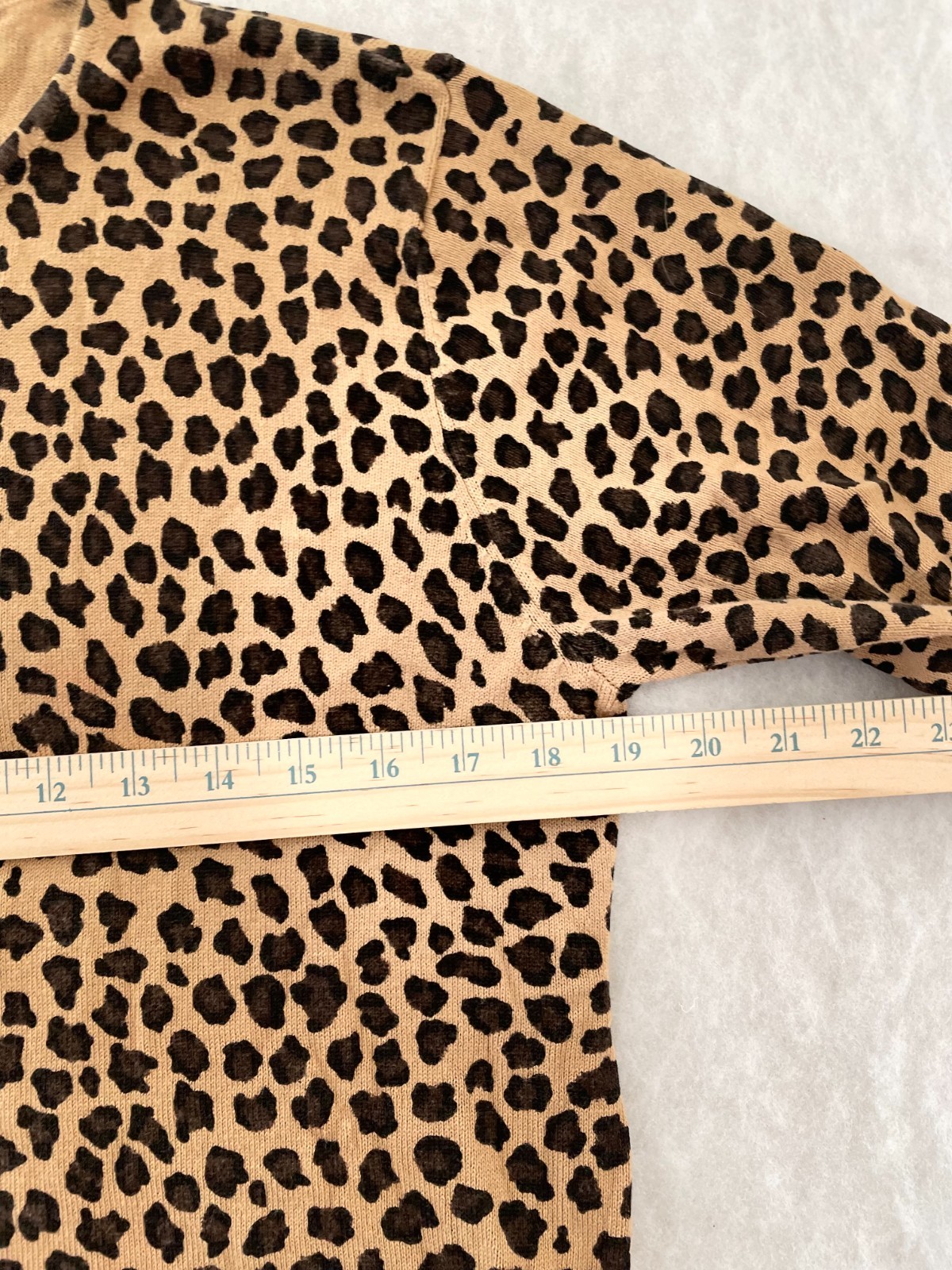 Casual Corner Annex Womens Camel Classic Leopard Print Cardigan Sweater Size L