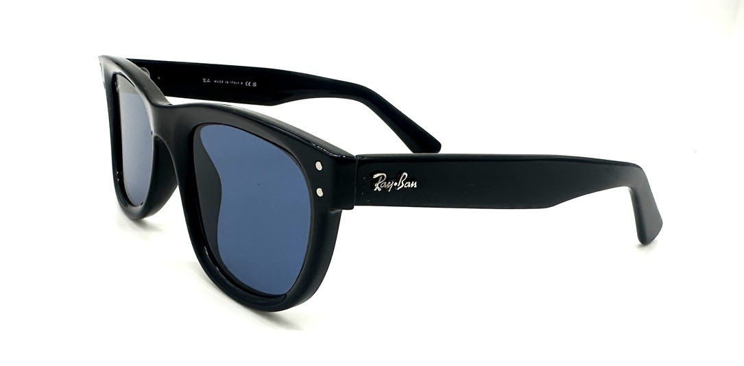 Ray Ban Wayfarer Boyfriend Reverse Black /Blue Sunglasses 0502S 6677/72 53mm
