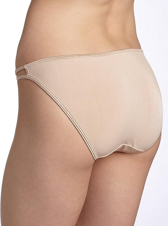4 prs VANITY FAIR String Bikini ILLUMINATION 18108 Panty ROSE BEIGE Sz – 5~6~7~8