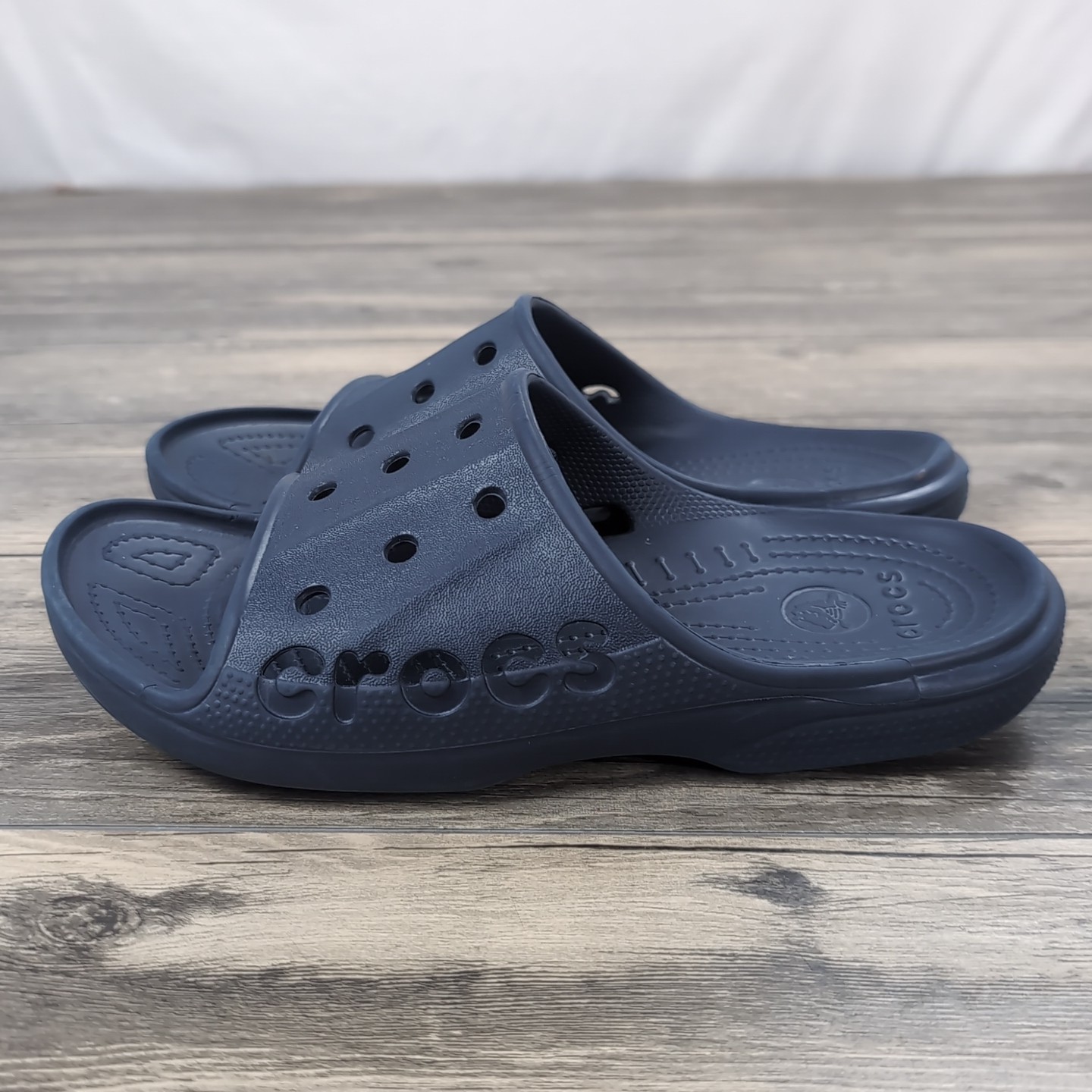 CROCS Unisex Sandals Baya Slide Sz M 7 W 9 Relaxed Fit Navy Blue